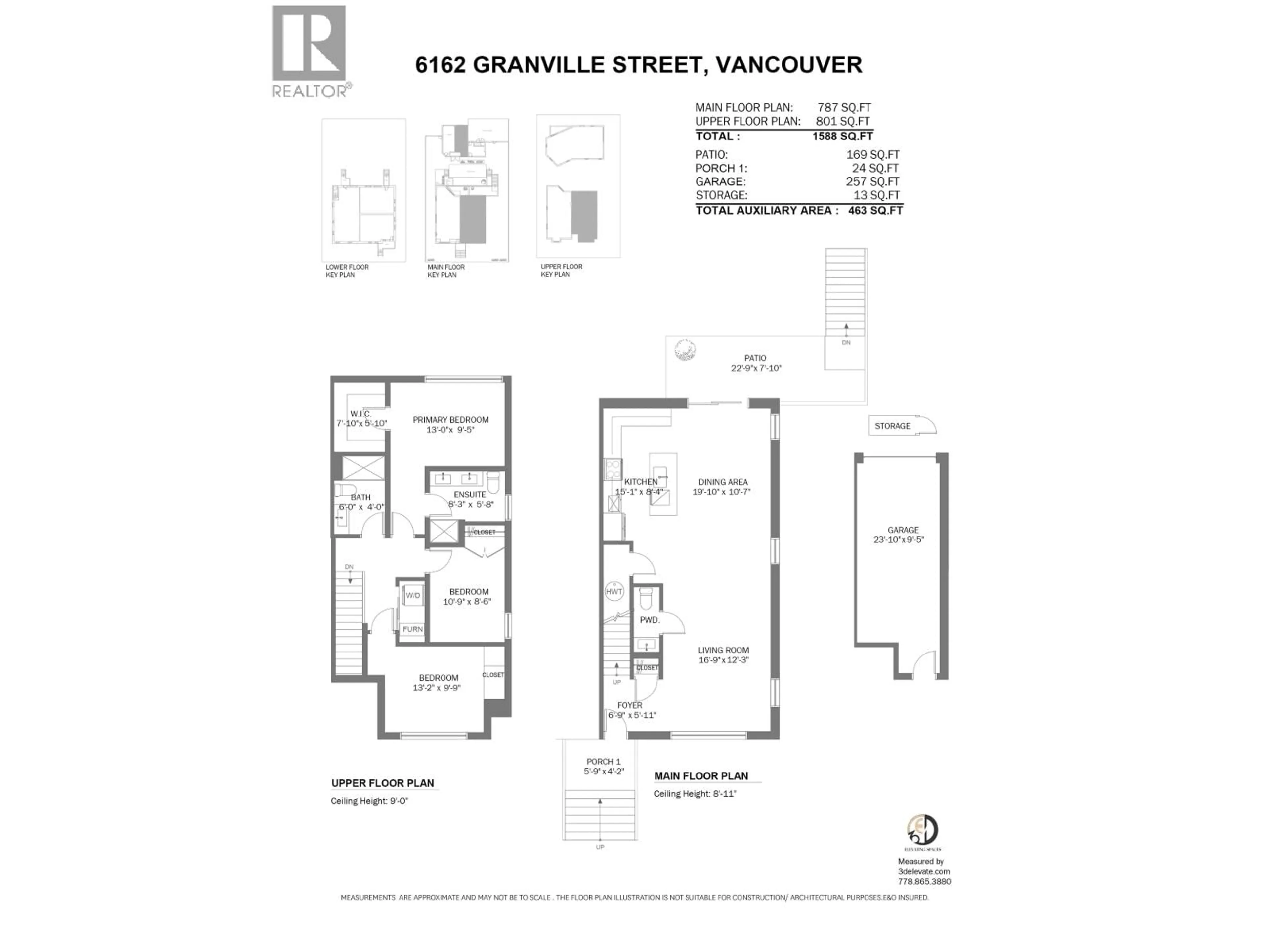 Floor plan for 6162 GRANVILLE STREET, Vancouver British Columbia V6M3E3