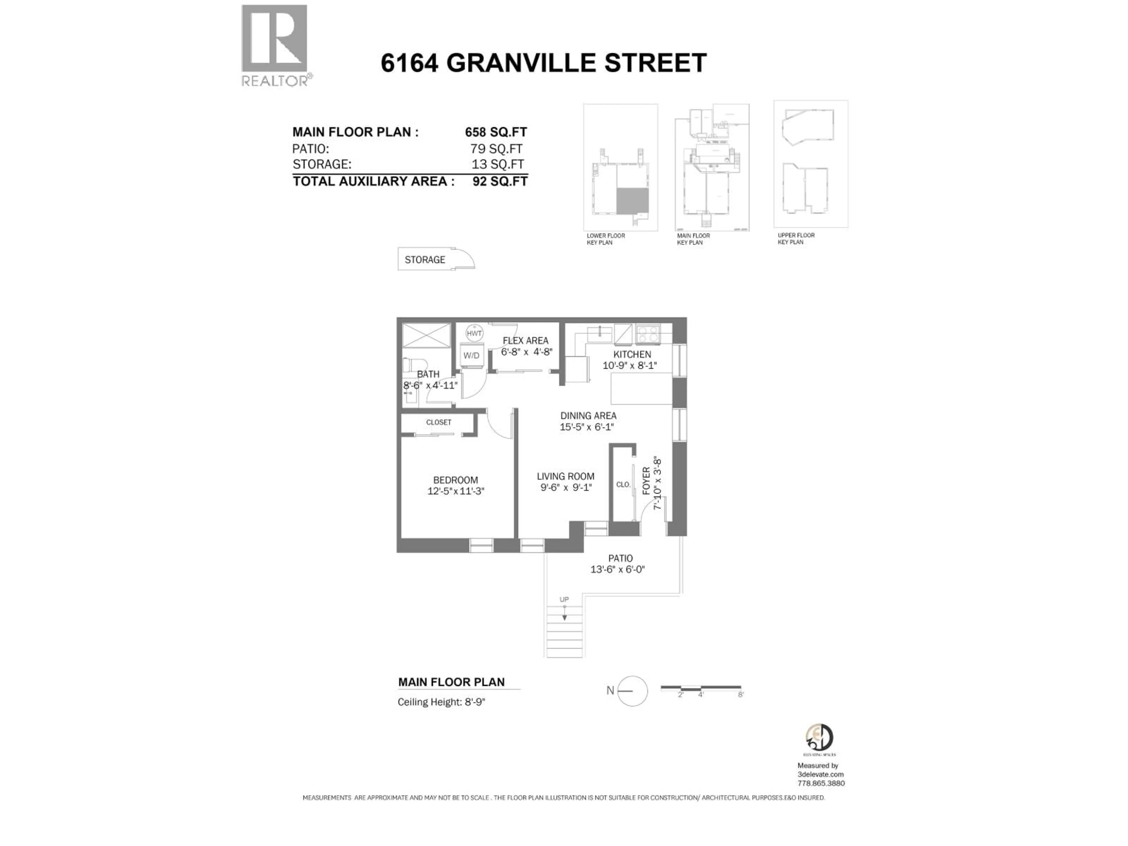 Floor plan for 6164 GRANVILLE STREET, Vancouver British Columbia V6M3E3