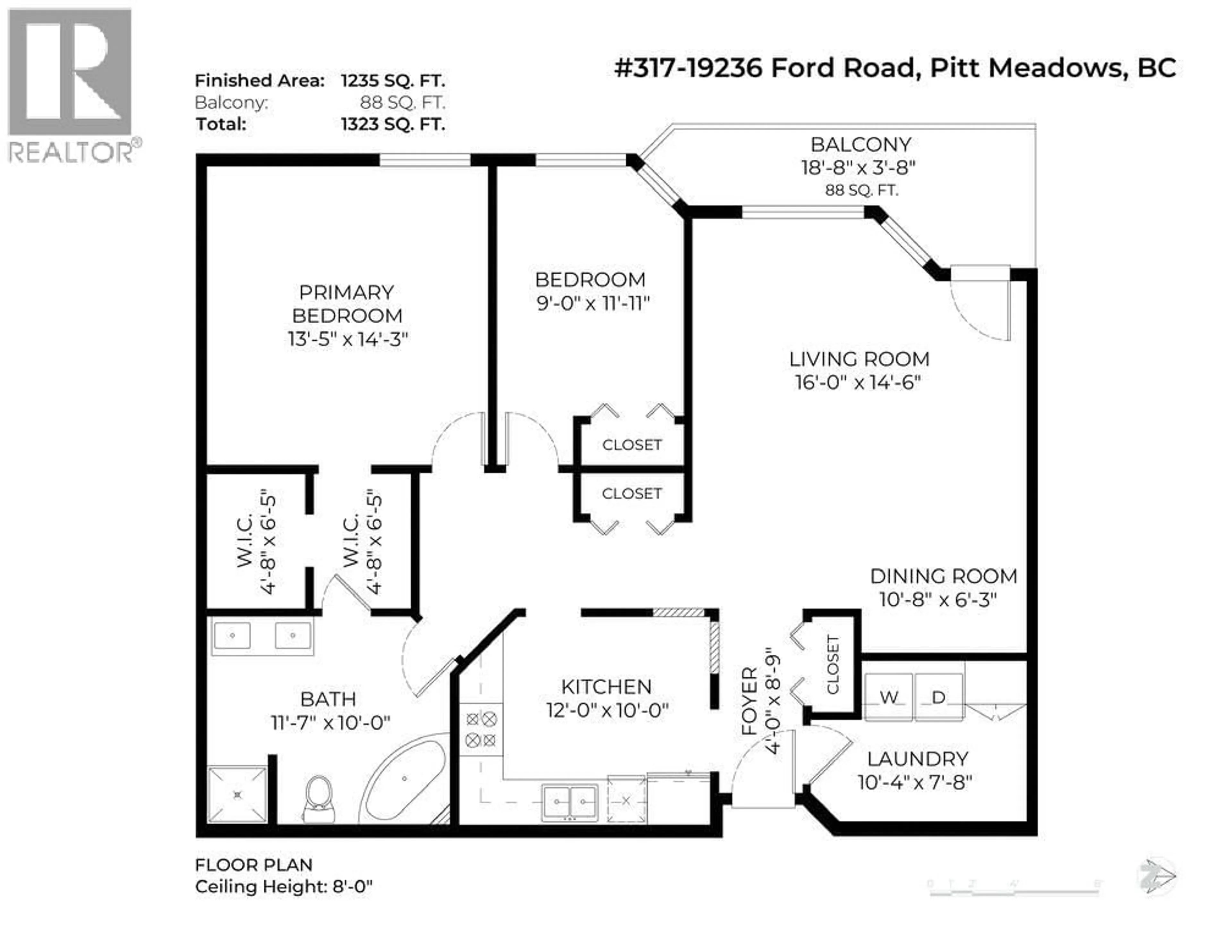 Floor plan for 317 - 19236 FORD ROAD, Pitt Meadows British Columbia V3Y2K1