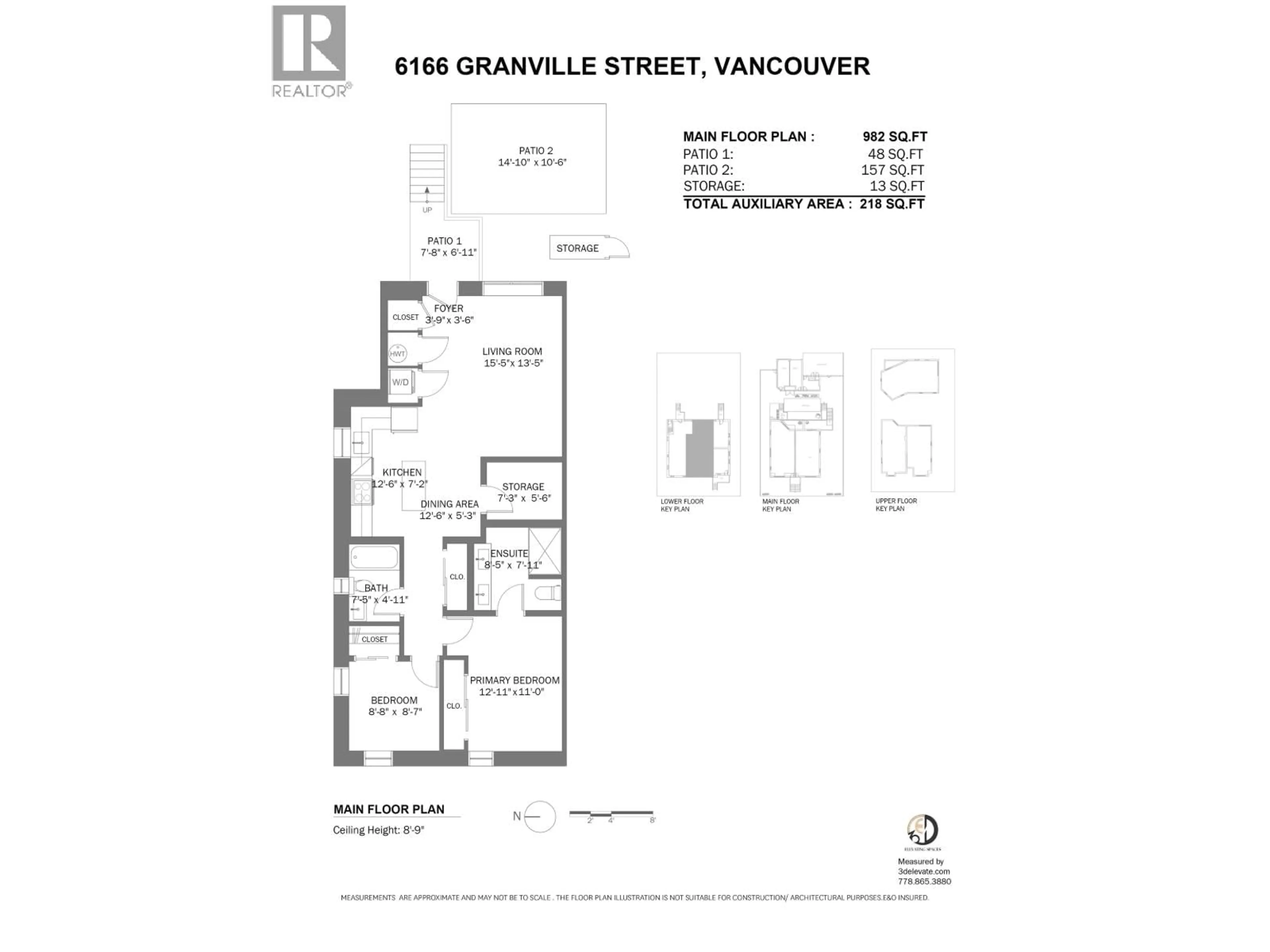 Floor plan for 6166 GRANVILLE STREET, Vancouver British Columbia V6M3E3