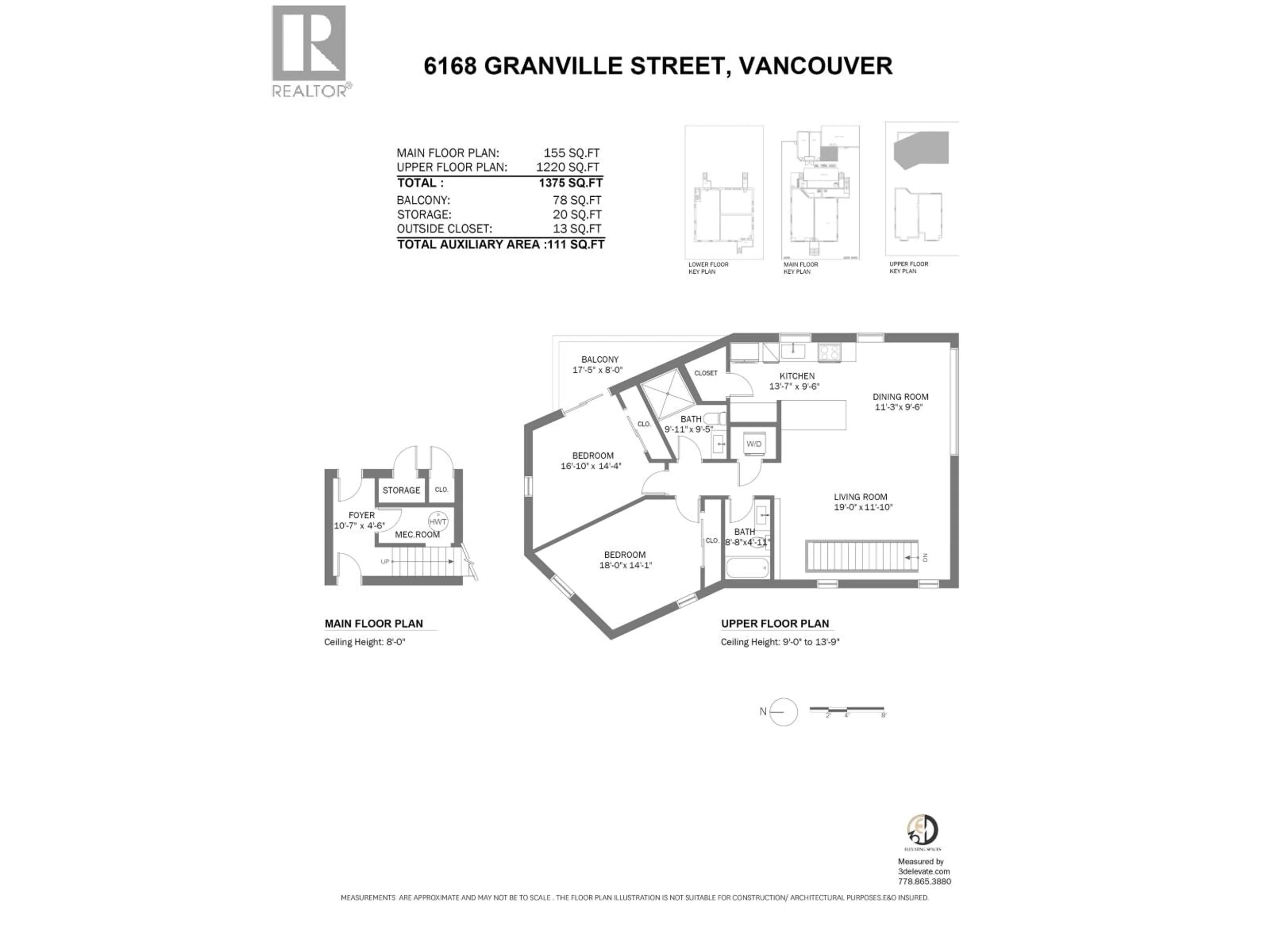 Floor plan for 6168 GRANVILLE STREET, Vancouver British Columbia V6M3E3