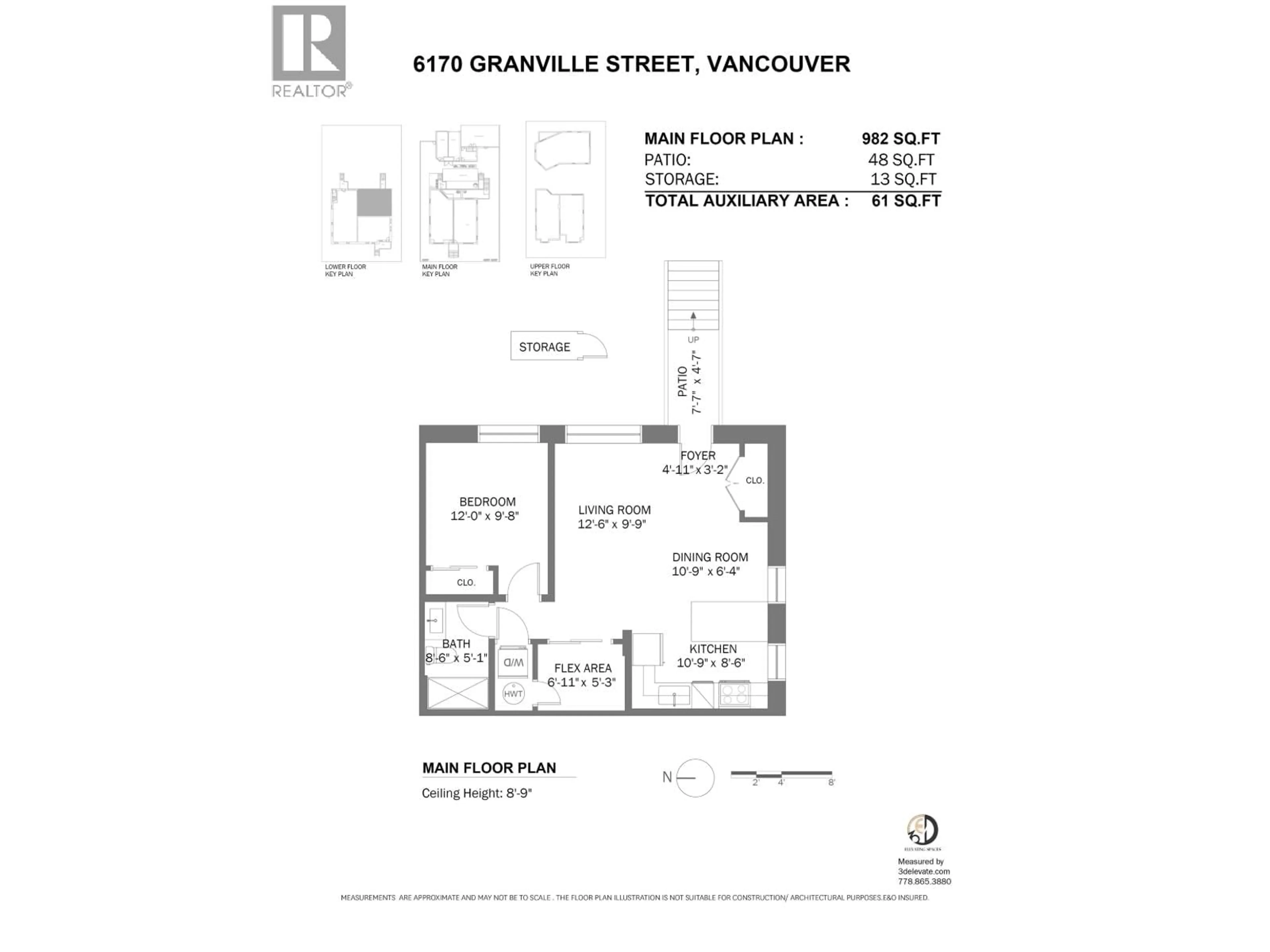 Floor plan for 6170 GRANVILLE STREET, Vancouver British Columbia V6M3E3
