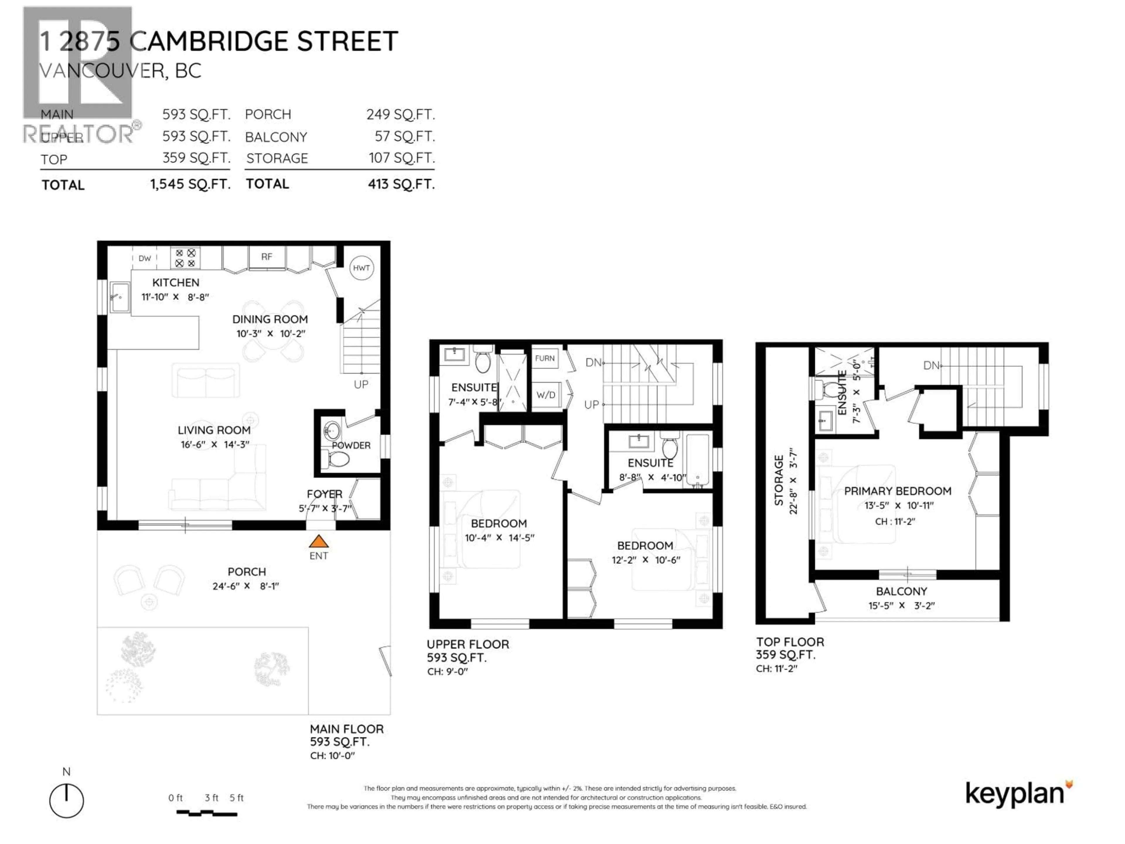 Floor plan for 1 - 2875 CAMBRIDGE STREET, Vancouver British Columbia V5J3Z1
