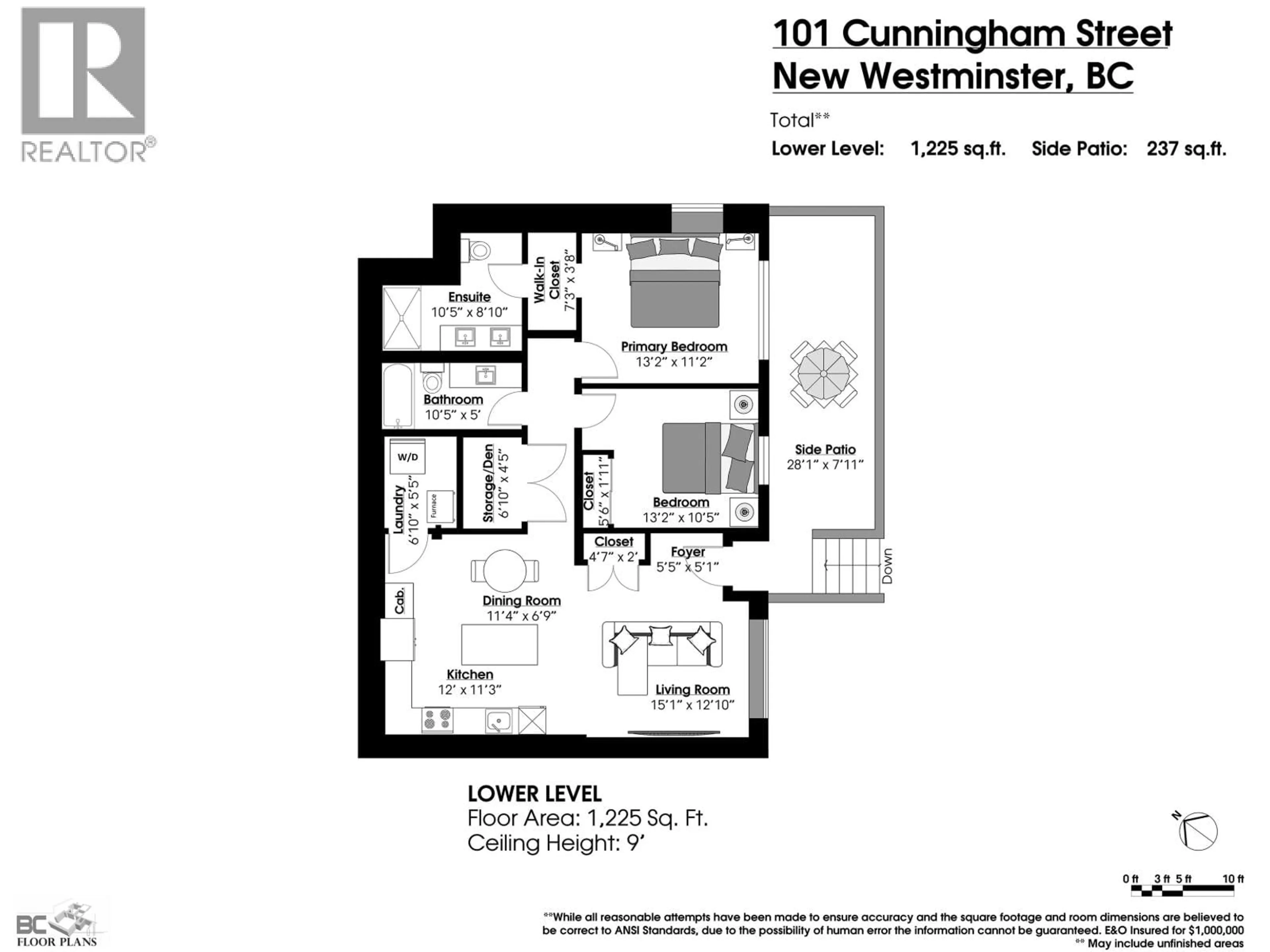 Floor plan for 101 CUNNINGHAM STREET, New Westminster British Columbia V3L2G1
