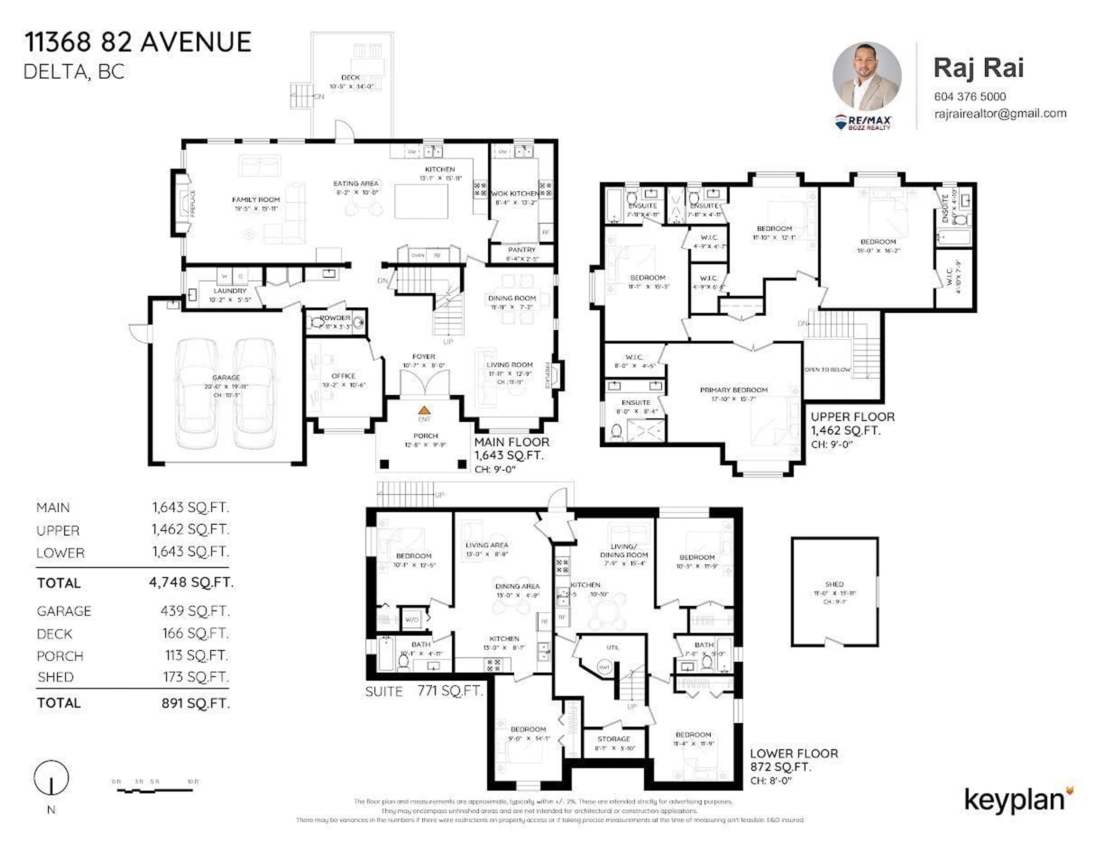 Floor plan for 11368 82 AVENUE, Delta British Columbia V4C2C1
