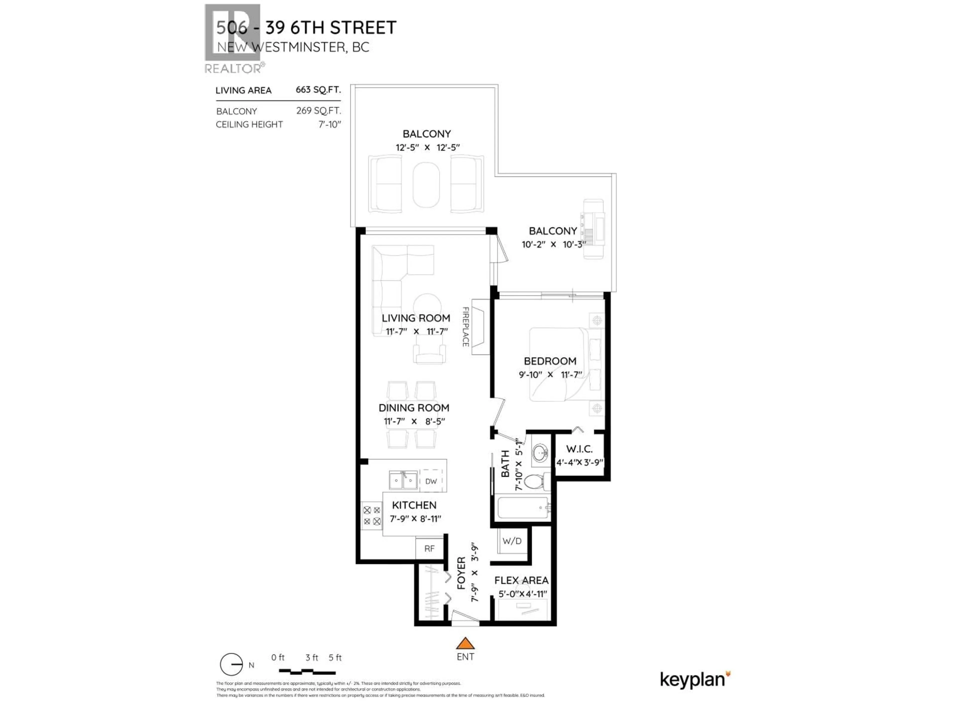 Floor plan for 506 - 39 SIXTH STREET, New Westminster British Columbia V3L0B3