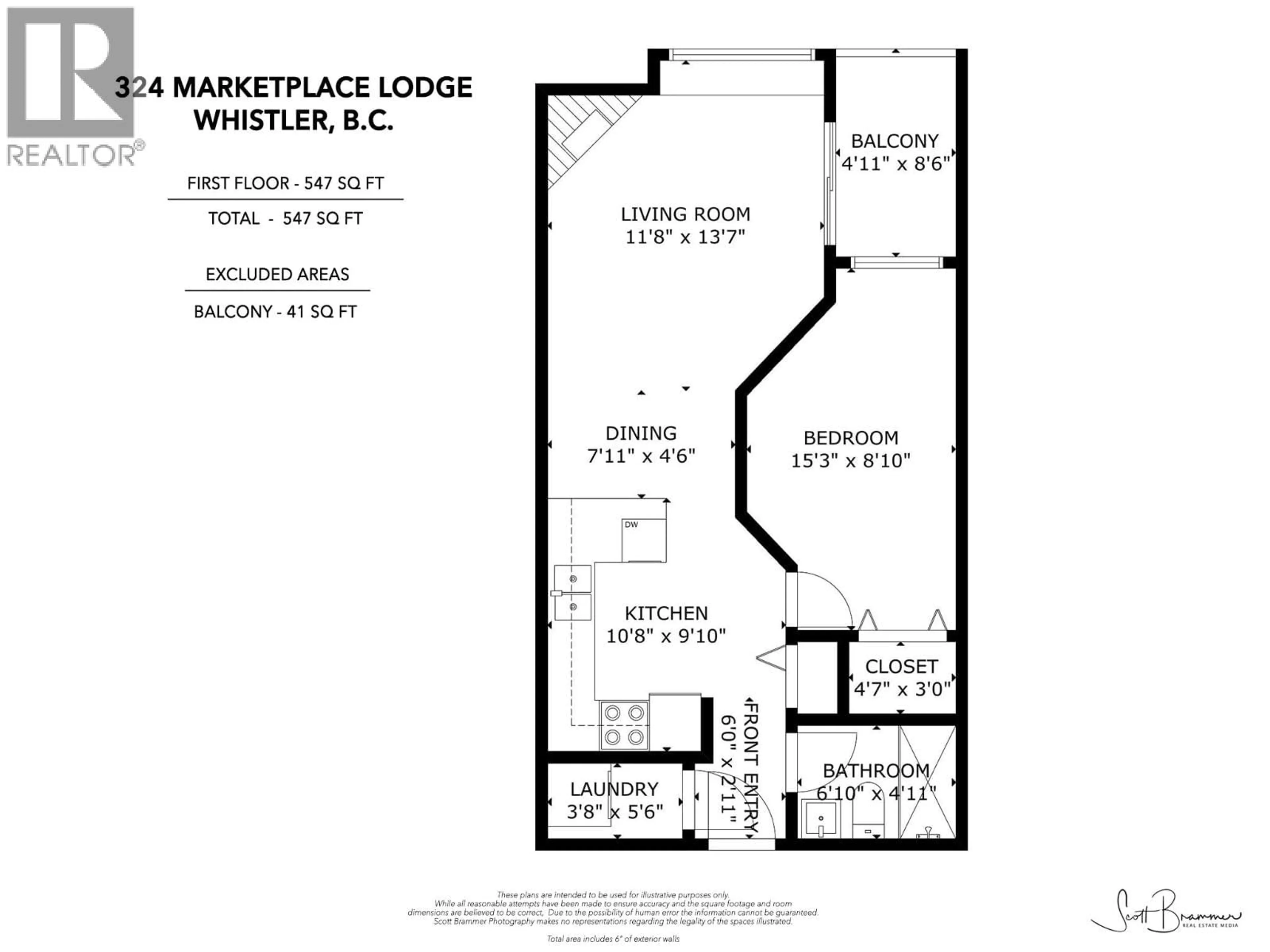 Floor plan for 324 - 4360 LORIMER ROAD, Whistler British Columbia V8E1A5