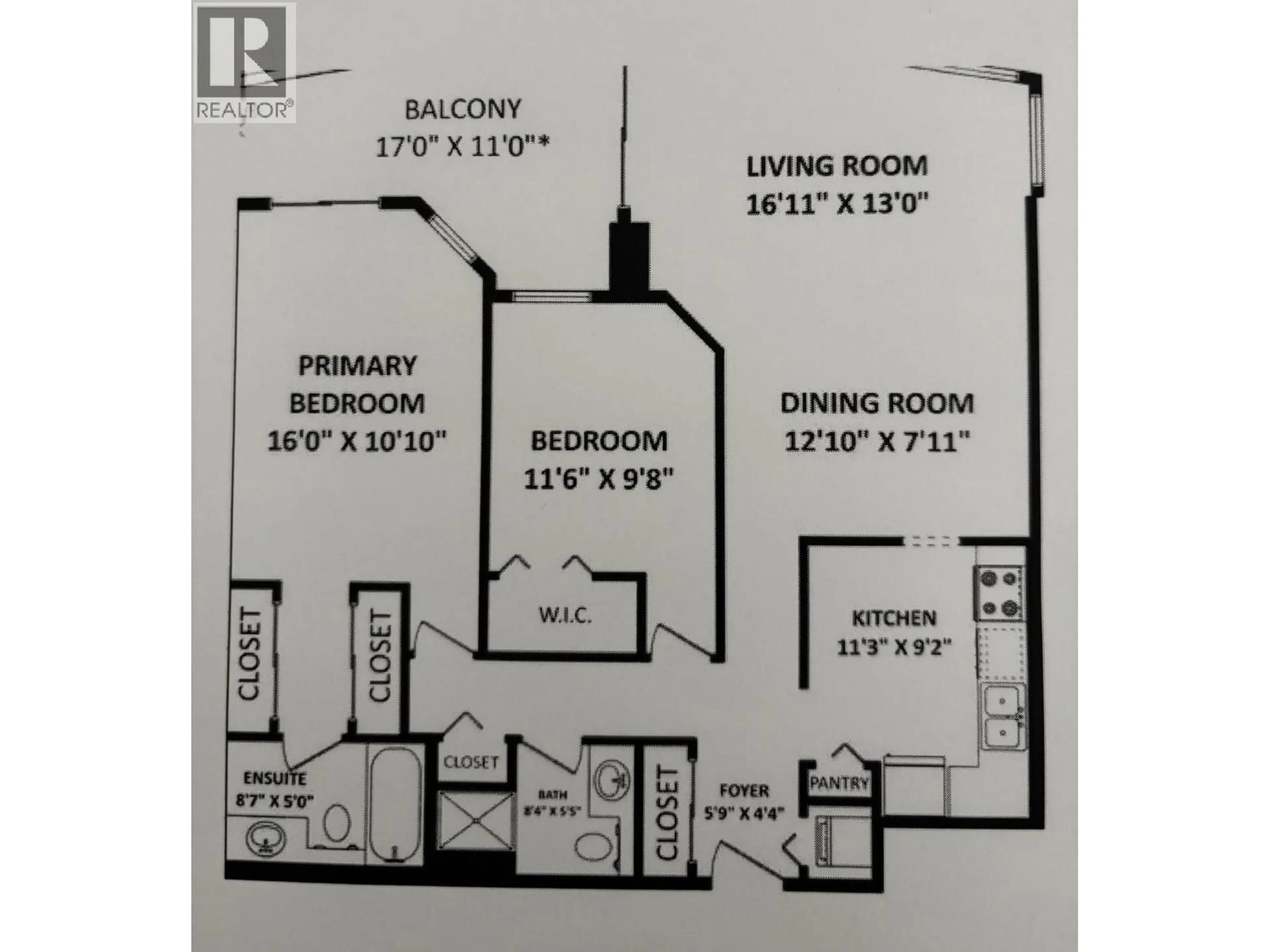 Floor plan for 805 - 5885 OLIVE AVENUE, Burnaby British Columbia V5H4N8