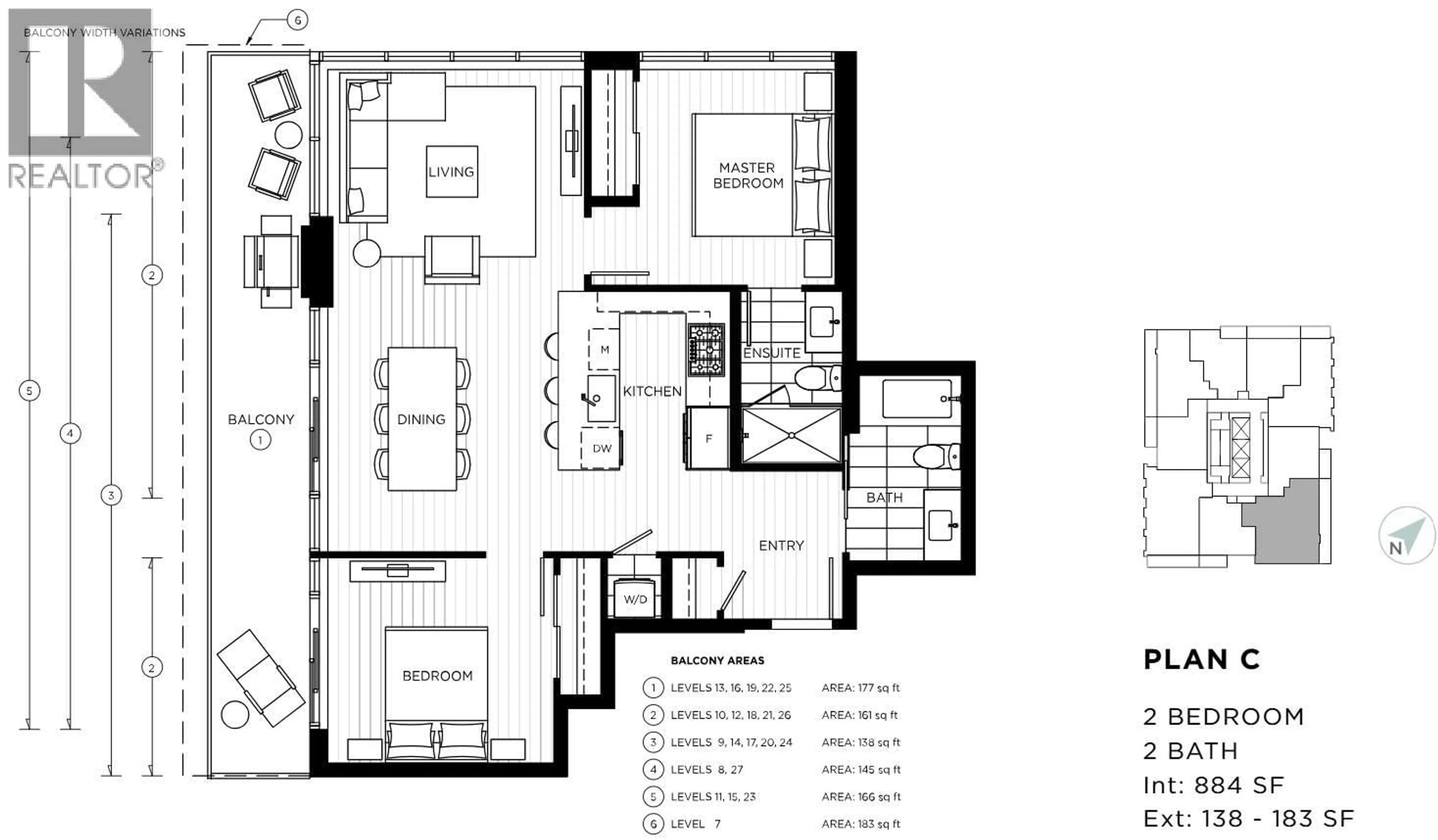 Floor plan for 1307 - 823 CARNARVON STREET, New Westminster British Columbia V3M0N5