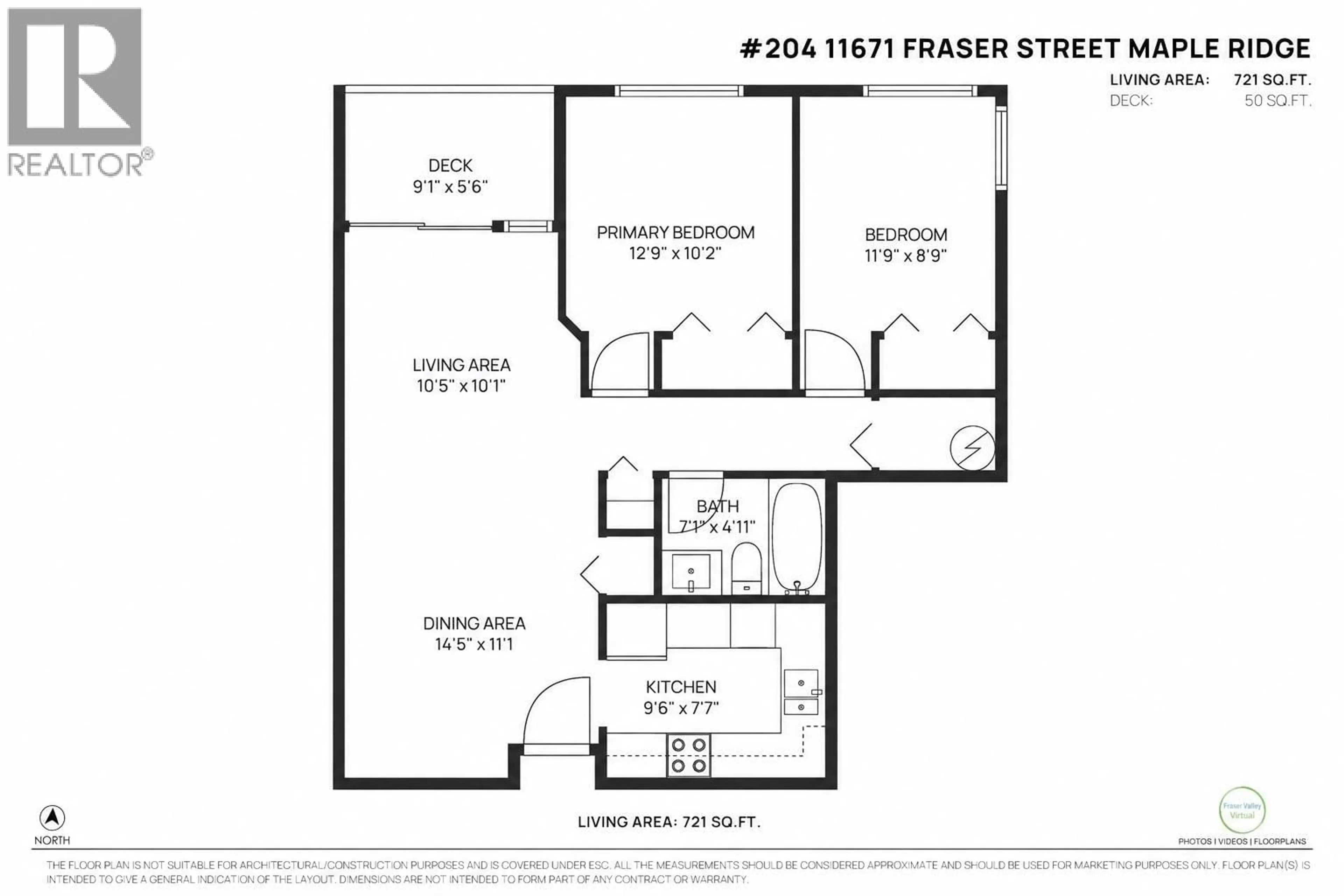 Floor plan for 204 - 11671 FRASER STREET, Maple Ridge British Columbia V2X6C4