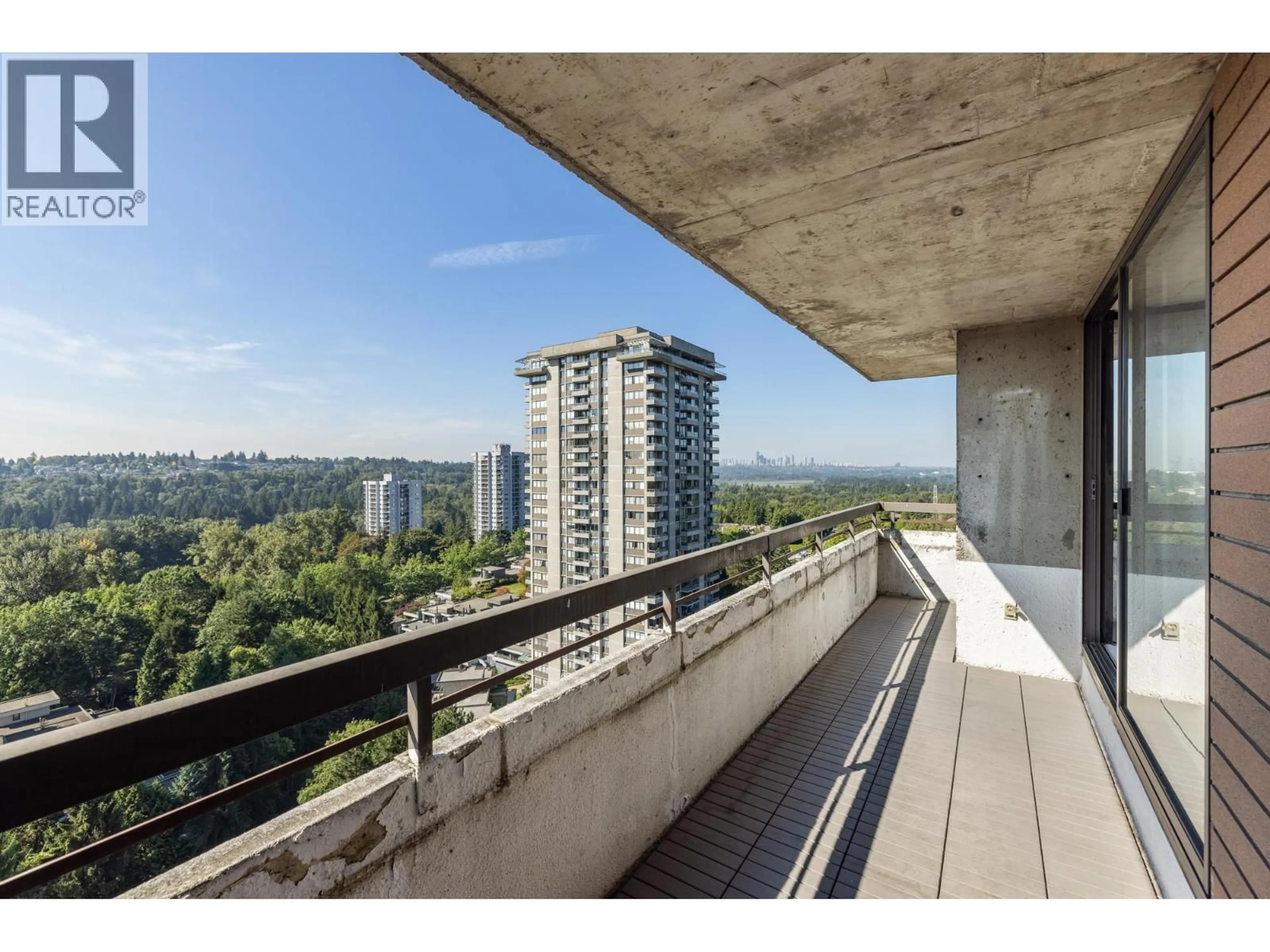 Balcony in the apartment, city buildings view from balcony for 1906 - 3771 BARTLETT COURT, Burnaby British Columbia V3J7G8
