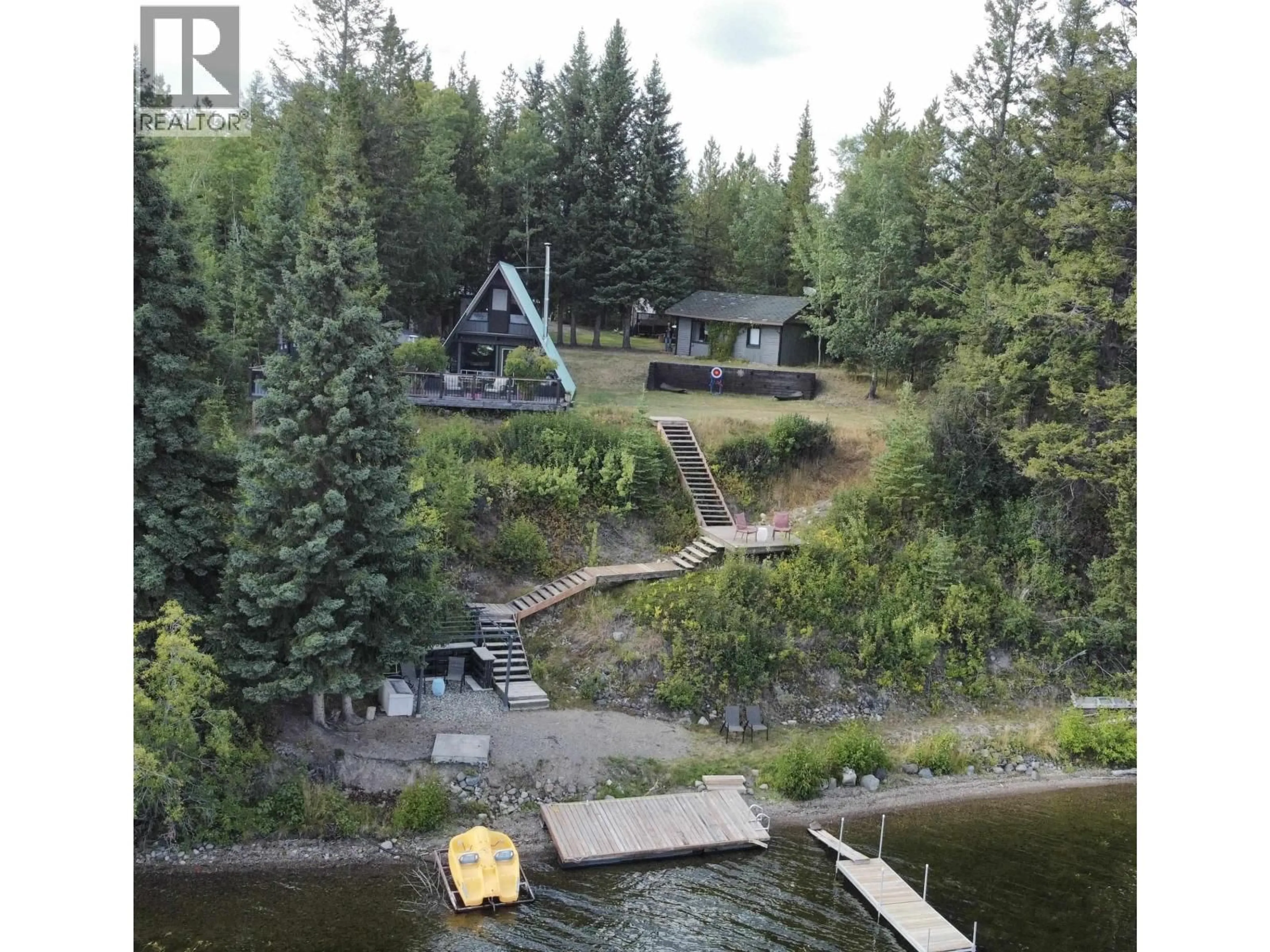 A pic from outside/outdoor area/front of a property/back of a property/a pic from drone, water/lake/river/ocean view for 5290 MEIER ROAD, Prince George British Columbia V0J3A3