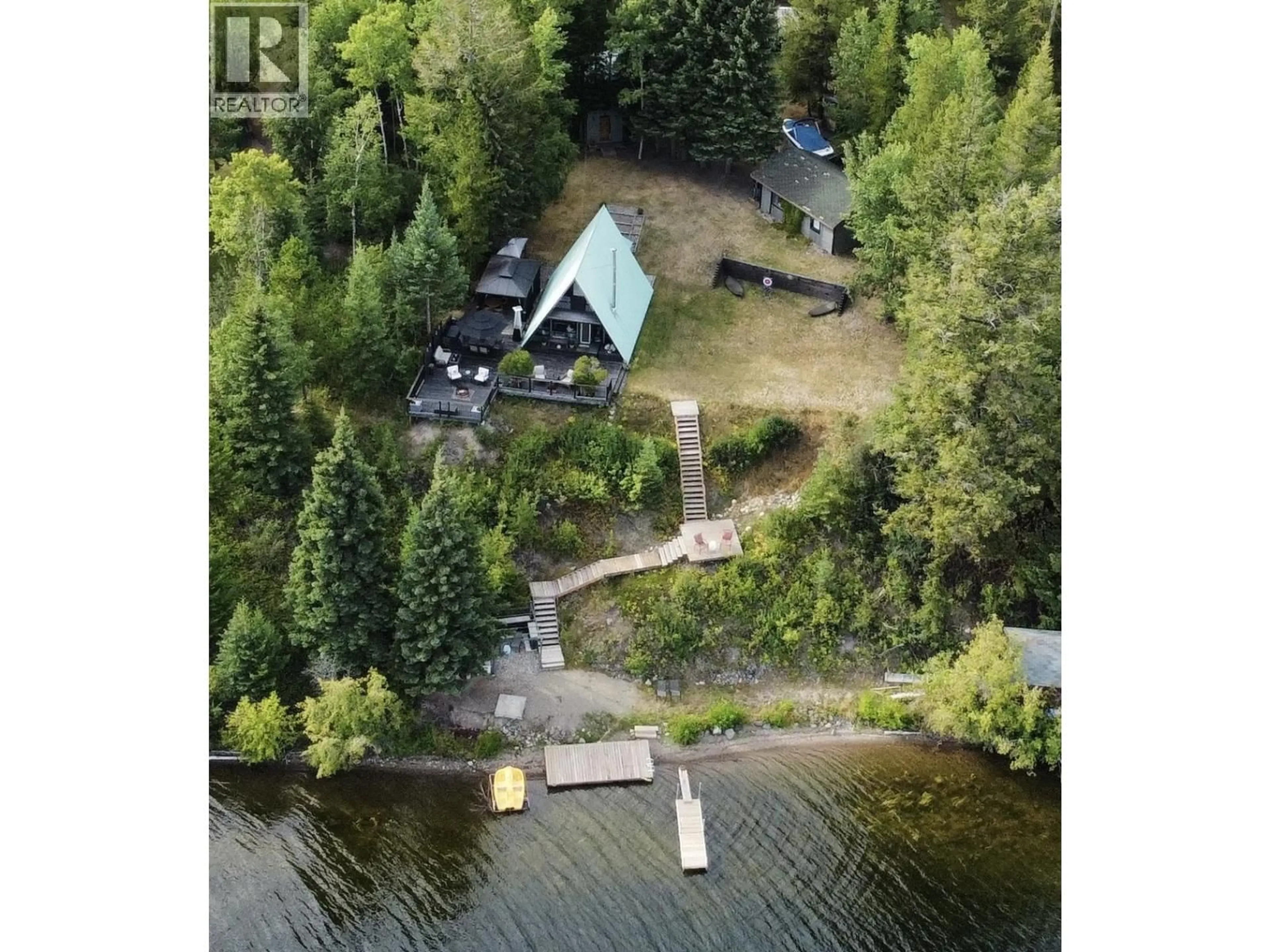 A pic from outside/outdoor area/front of a property/back of a property/a pic from drone, water/lake/river/ocean view for 5290 MEIER ROAD, Prince George British Columbia V0J3A3