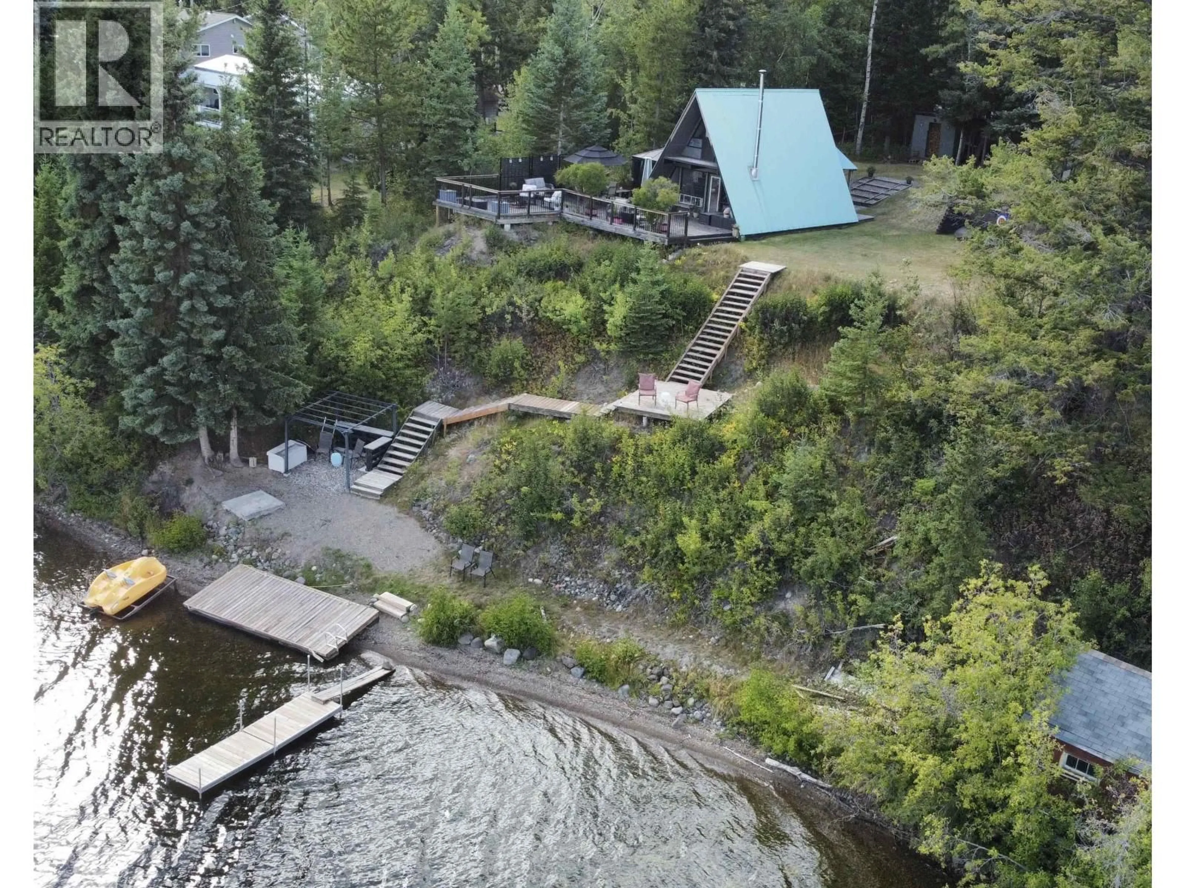 A pic from outside/outdoor area/front of a property/back of a property/a pic from drone, water/lake/river/ocean view for 5290 MEIER ROAD, Prince George British Columbia V0J3A3