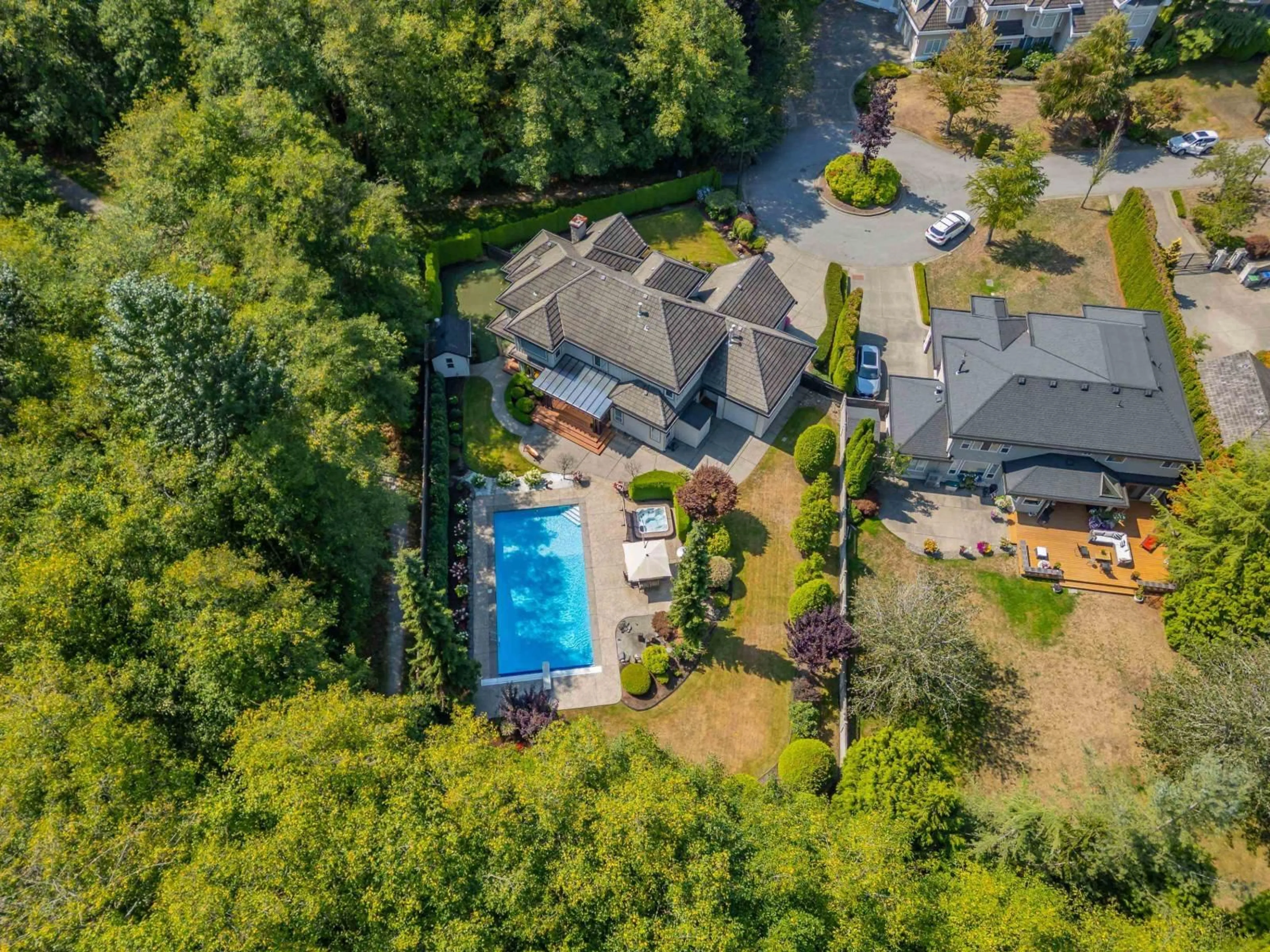 A pic from outside/outdoor area/front of a property/back of a property/a pic from drone, water/lake/river/ocean view for 2228 136TH STREET, Surrey British Columbia V4A9V2
