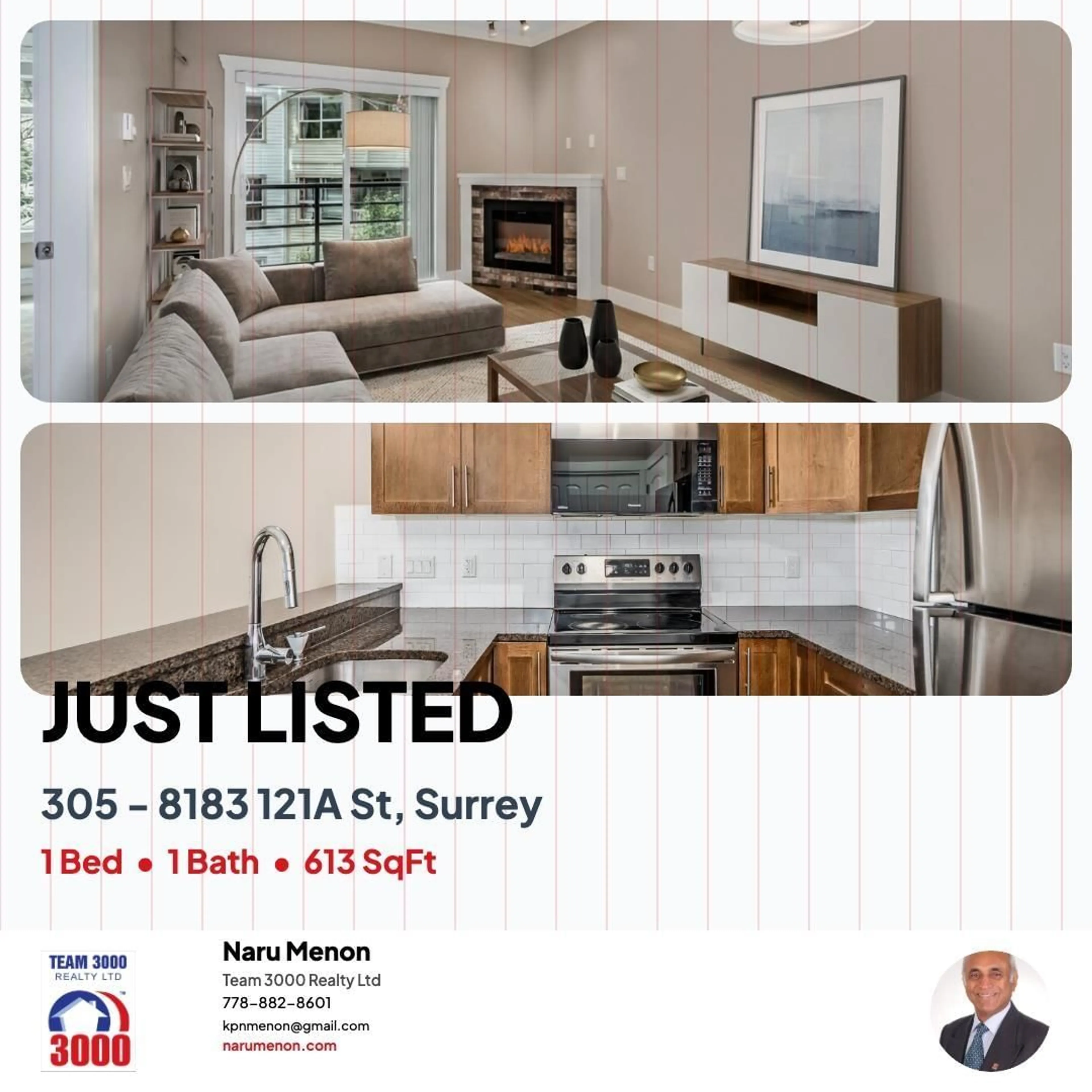 Open concept kitchen, unknown for 305 - 8183 121A STREET, Surrey British Columbia V3W1S7