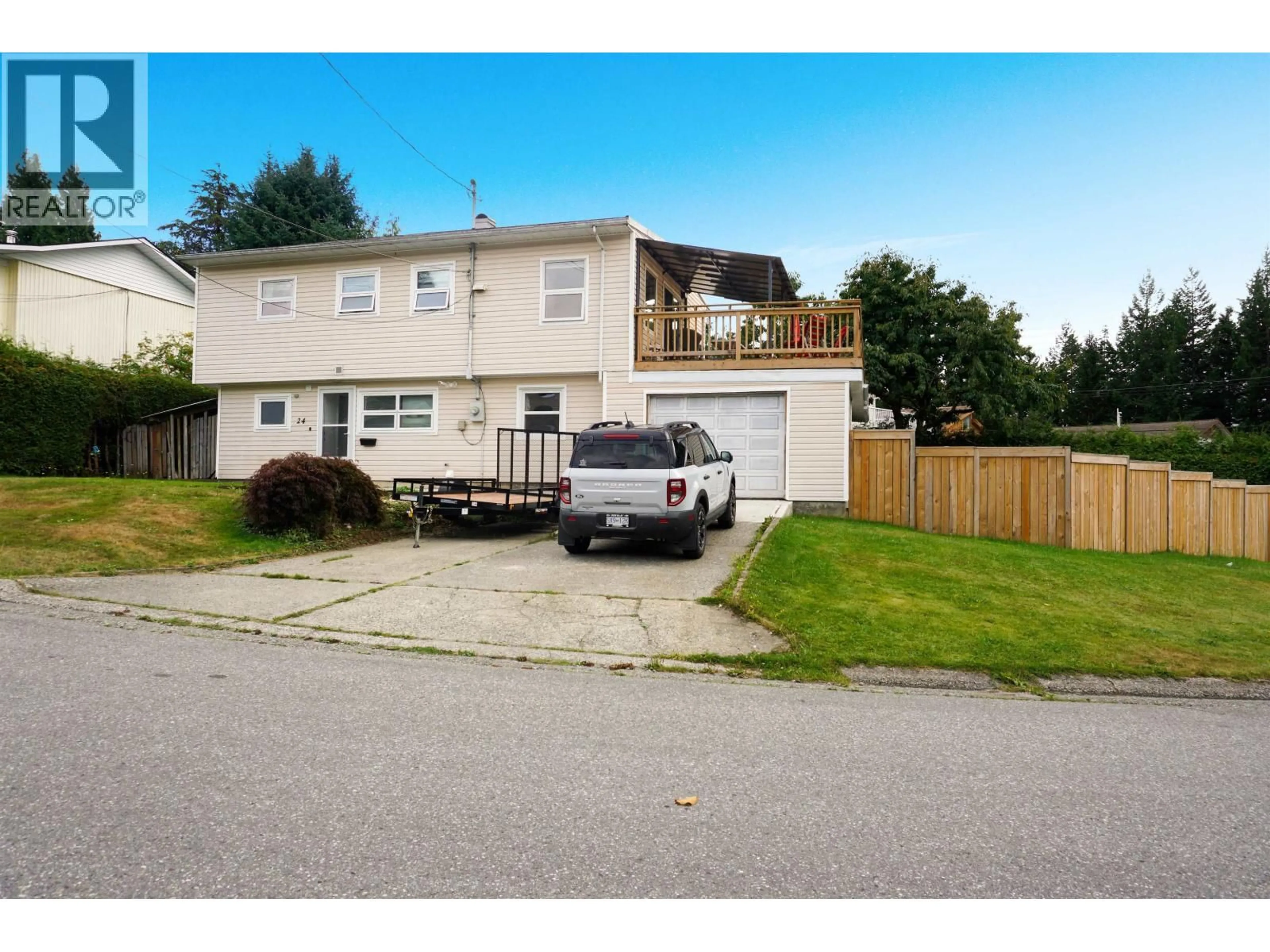 A pic from outside/outdoor area/front of a property/back of a property/a pic from drone, street for 24 BRANT STREET, Kitimat British Columbia V8C1R6