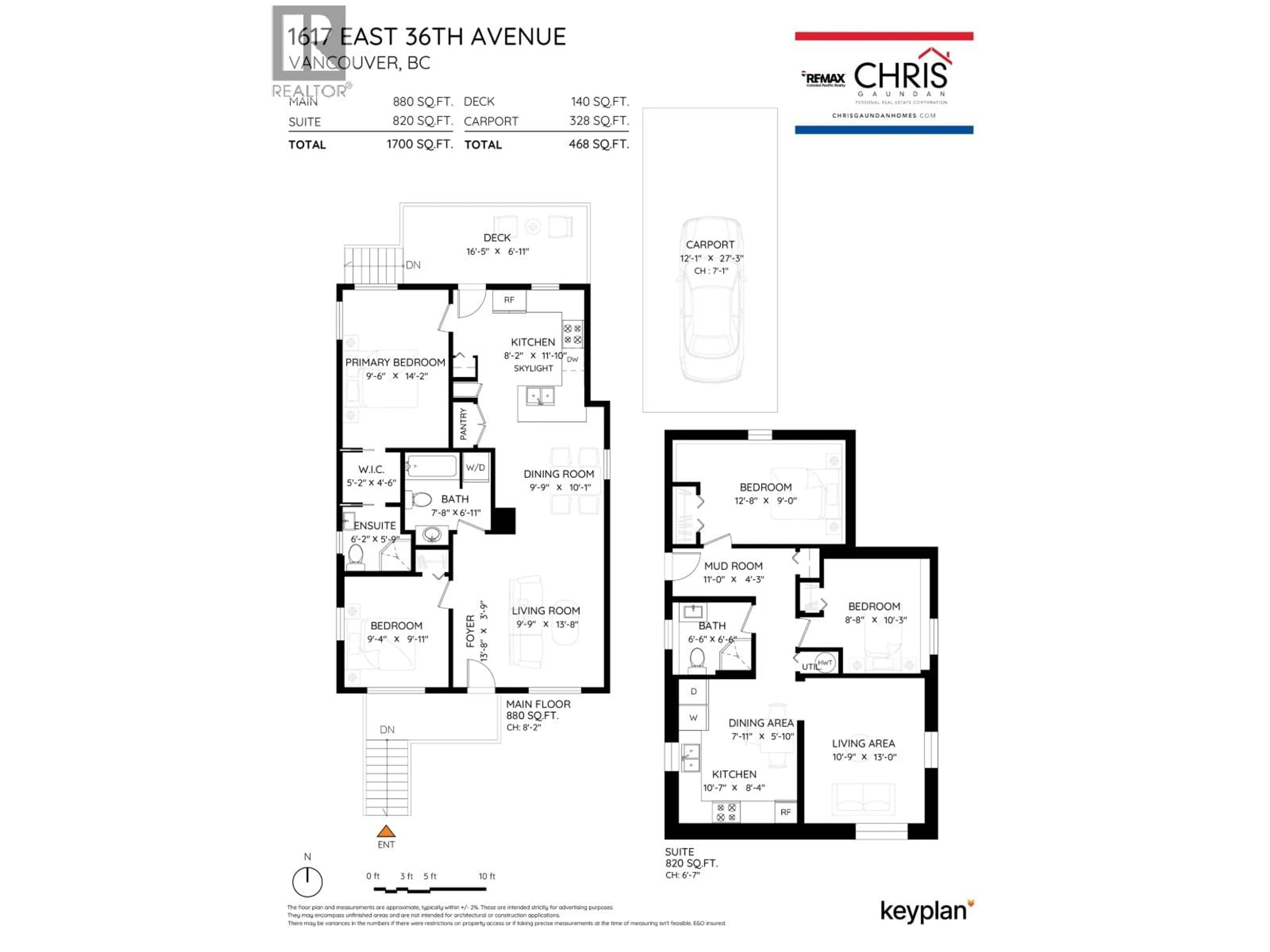 Floor plan for 1617 36TH AVENUE, Vancouver British Columbia V5P1C3