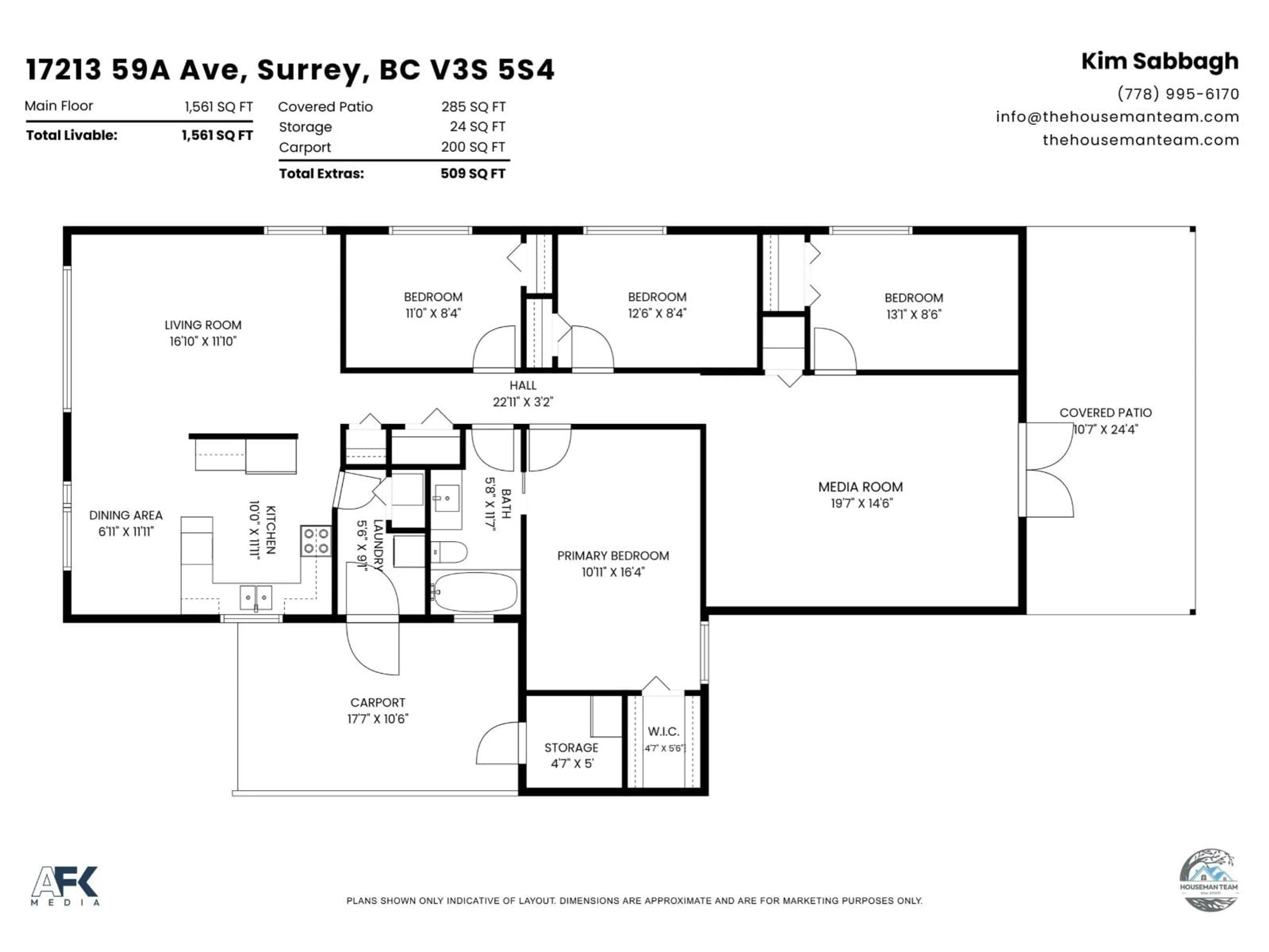 Floor plan for 17213 59A AVENUE, Surrey British Columbia V3S5S4