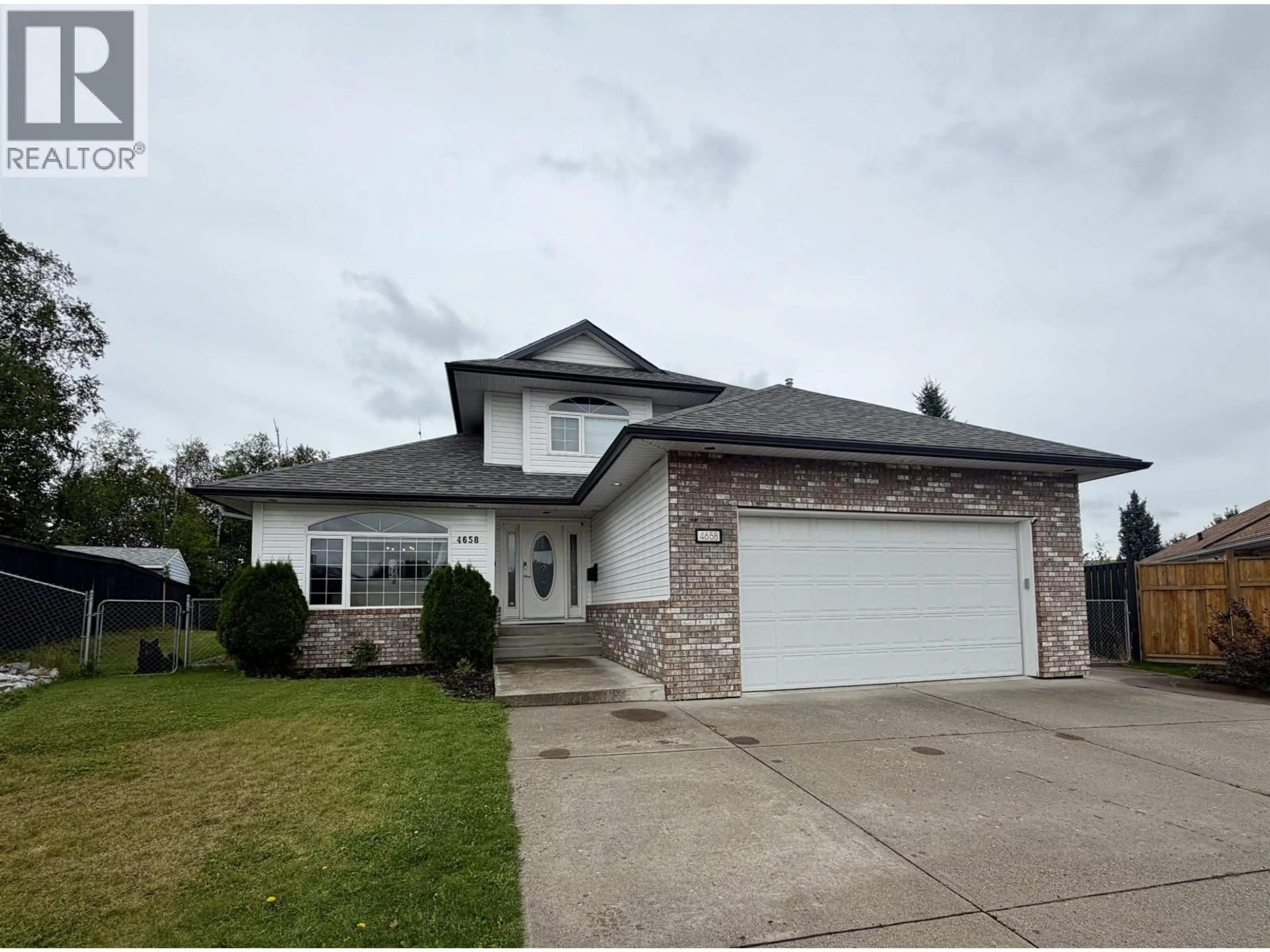 Home with vinyl exterior material, street for 4658 RYSER COURT, Prince George British Columbia V2M6X8