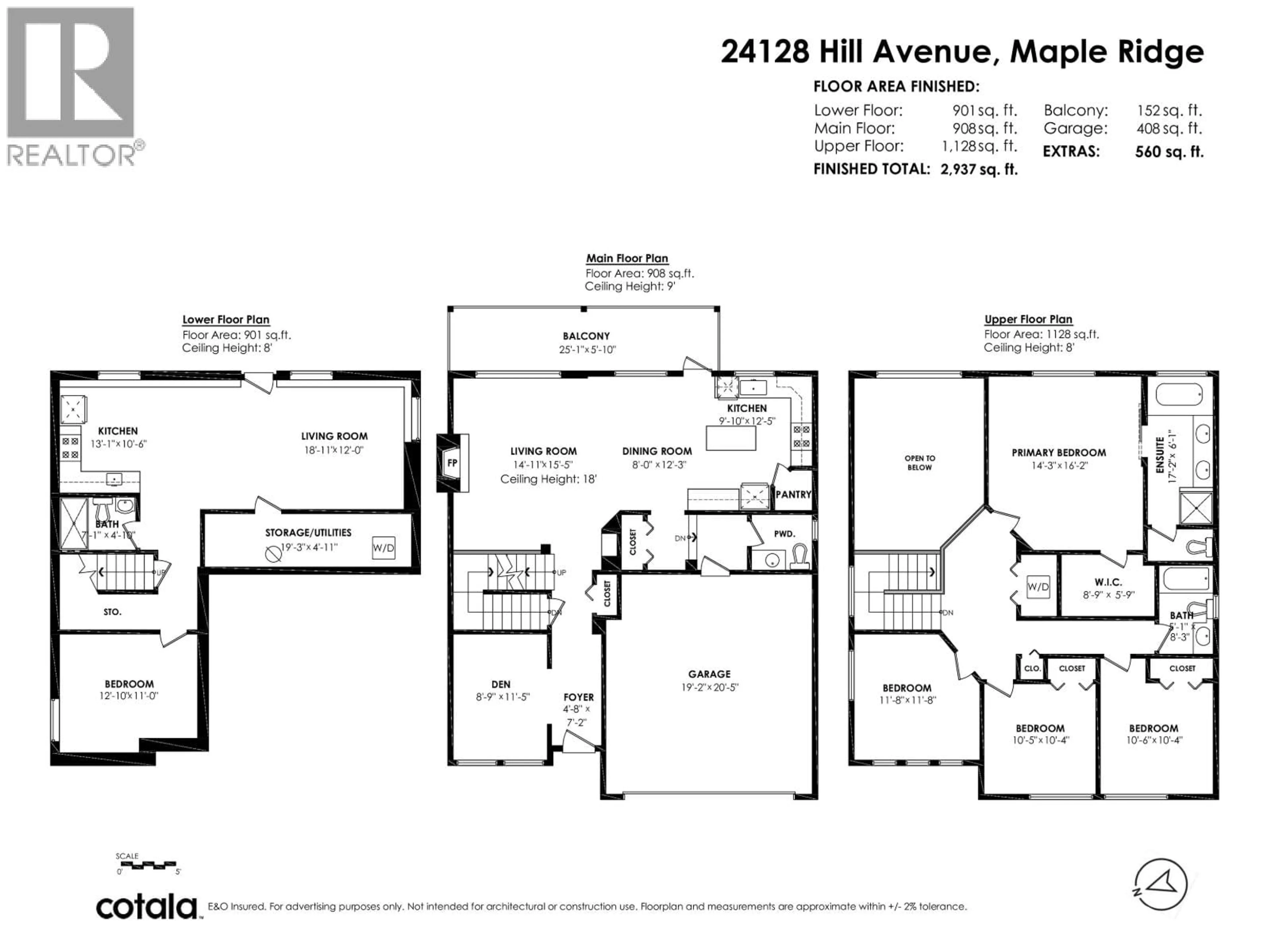 Floor plan for 24128 HILL AVENUE, Maple Ridge British Columbia V2W2C9