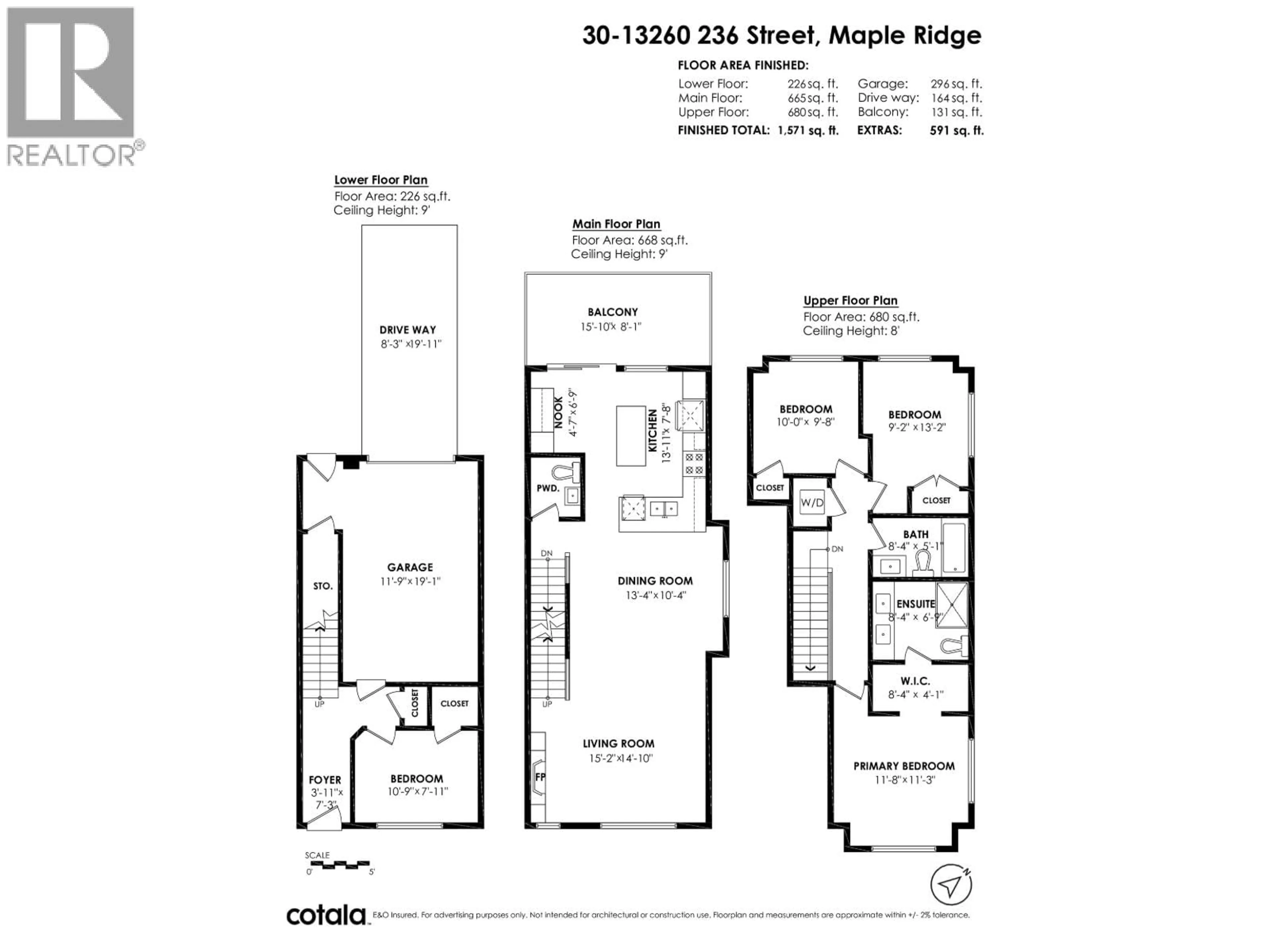 Floor plan for 30 - 13260 236 STREET, Maple Ridge British Columbia V4R0G6