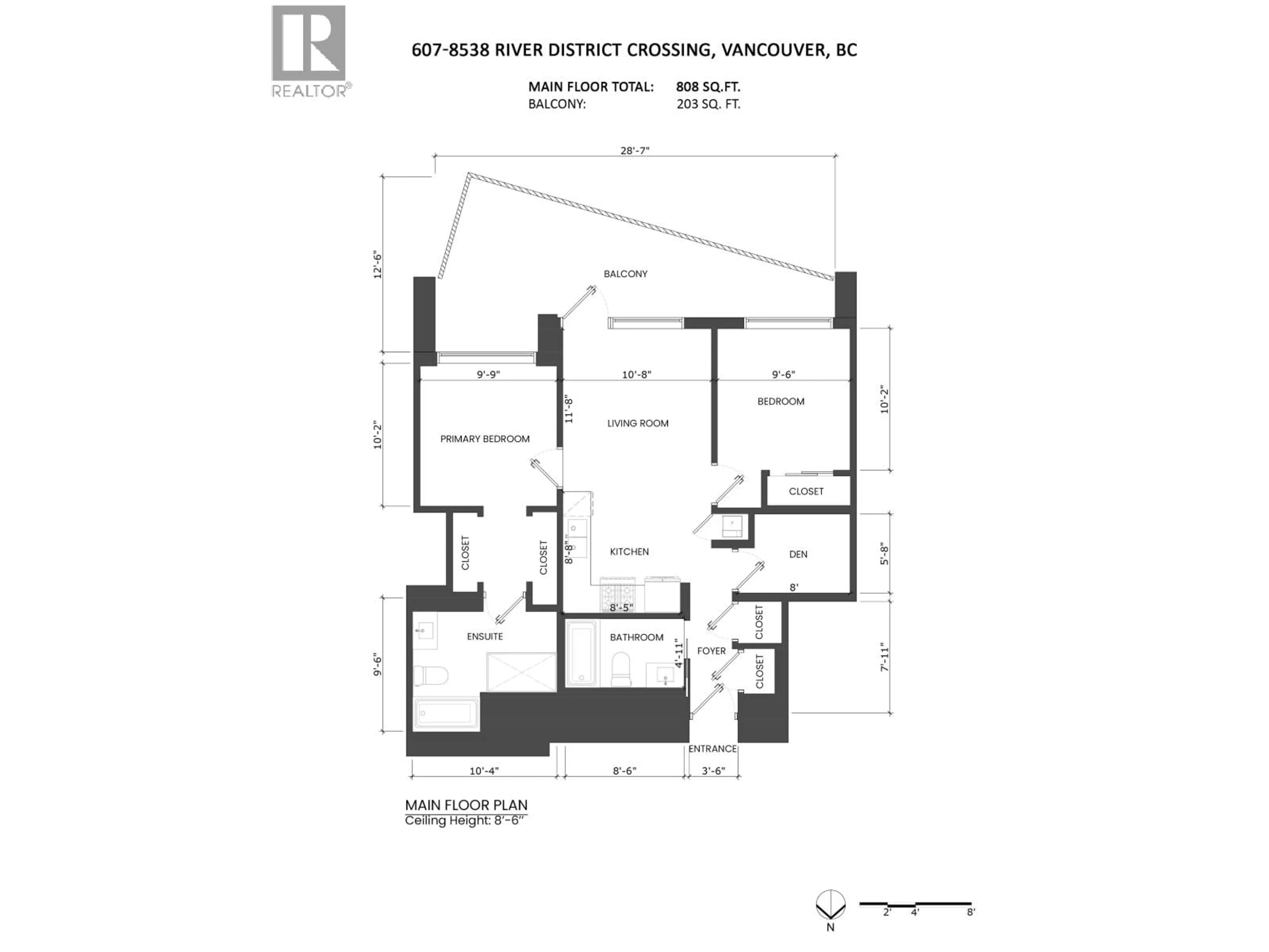 Floor plan for 607 - 8538 RIVER DISTRICT CROSSING, Vancouver British Columbia V5S0C9