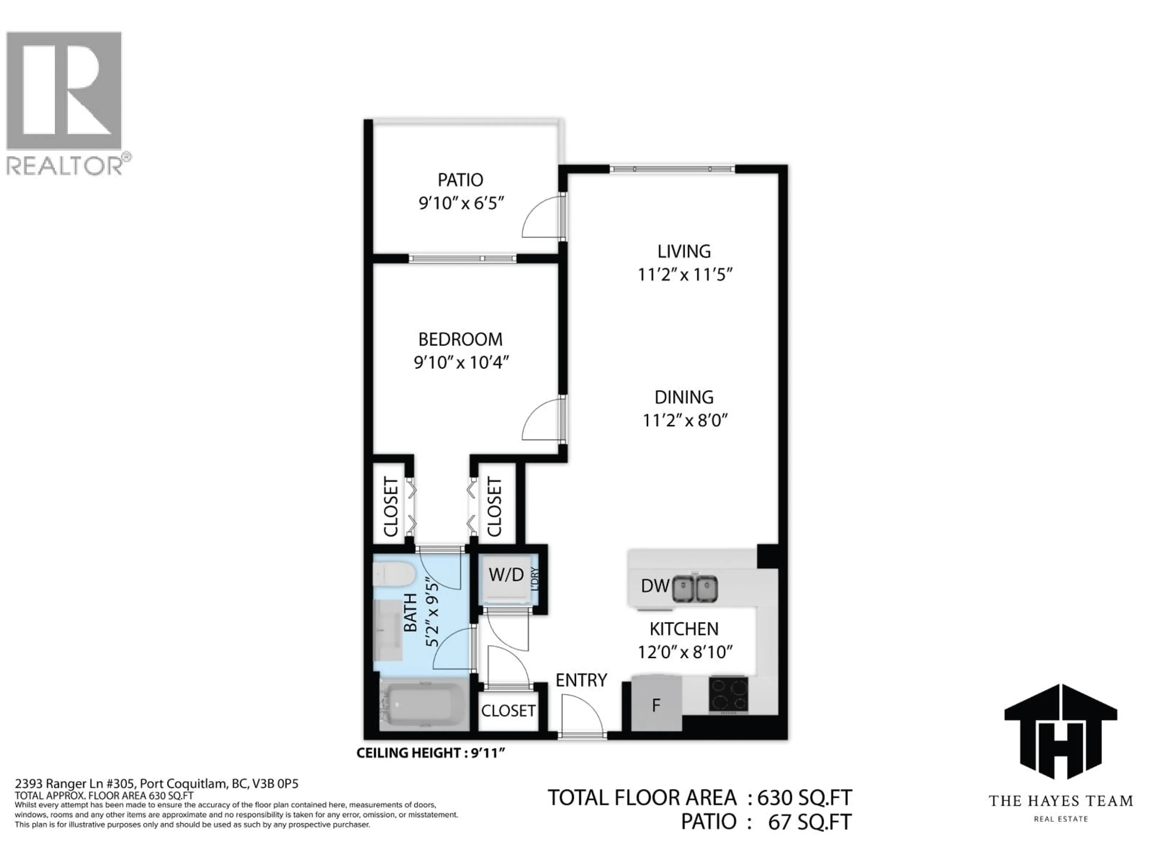 Floor plan for 305 - 2393 RANGER LANE, Port Coquitlam British Columbia V3B0P5