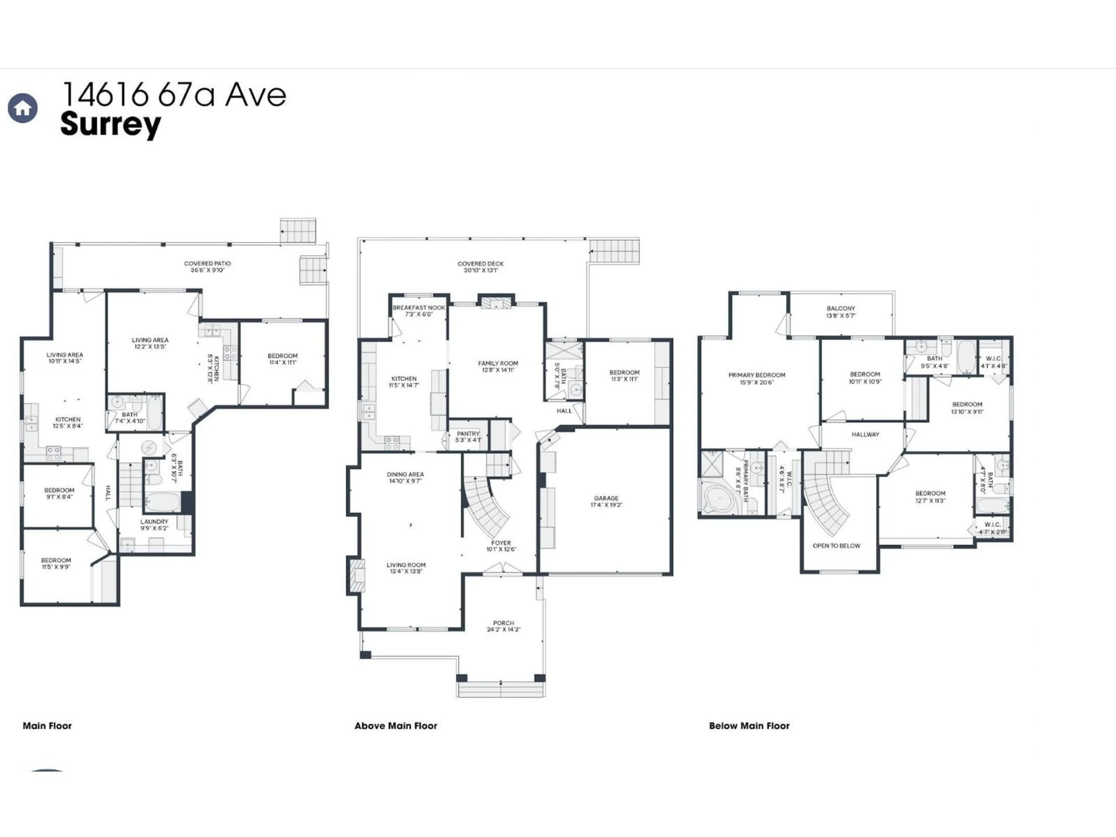 Floor plan for 14616 67A AVENUE, Surrey British Columbia V3S0Z4