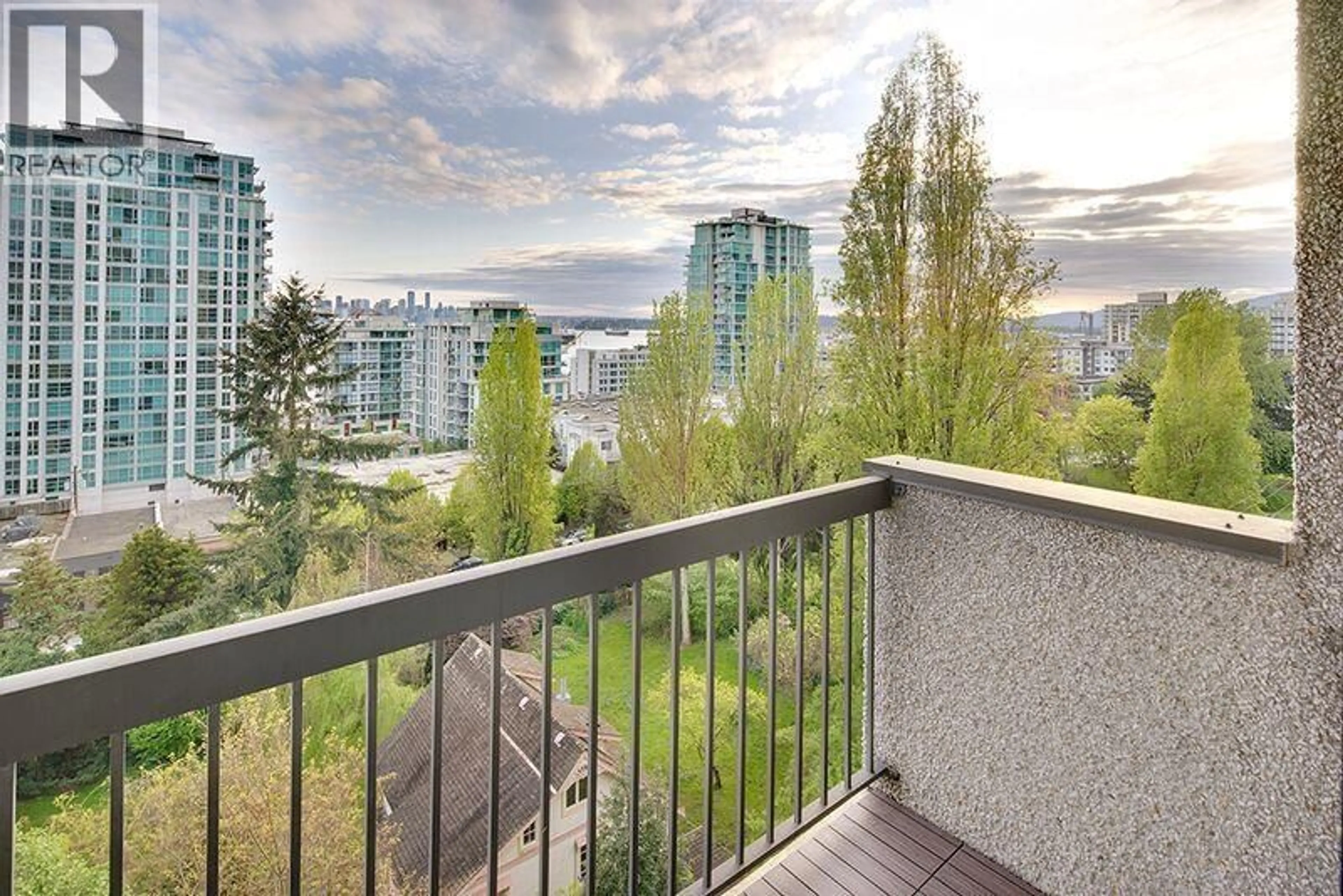 Balcony in the apartment, city buildings view from balcony for 701 - 145 ST GEORGES AVENUE, North Vancouver British Columbia V7L3G8