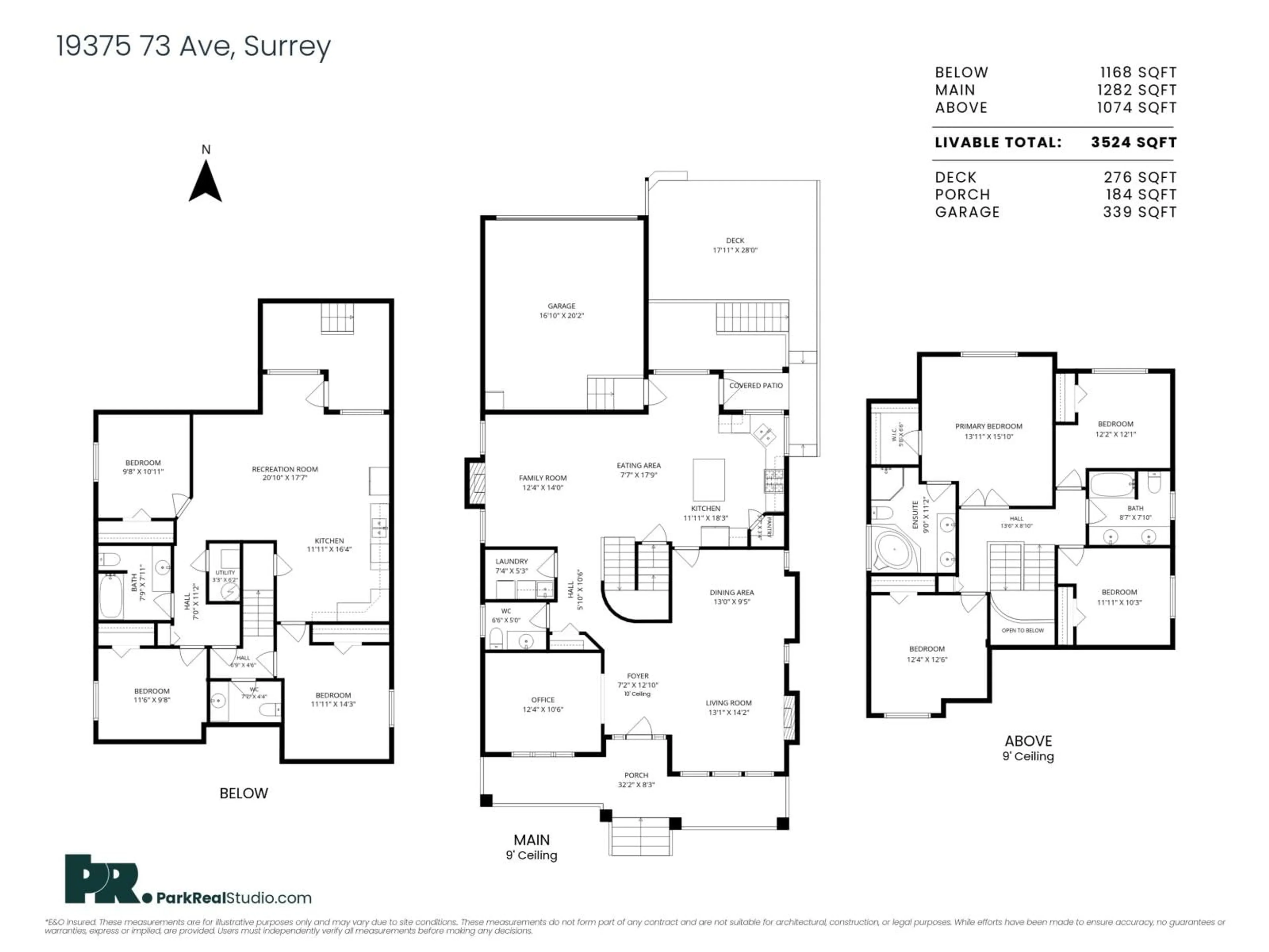 Floor plan for 19375 73 AVENUE, Surrey British Columbia V4N5Y1