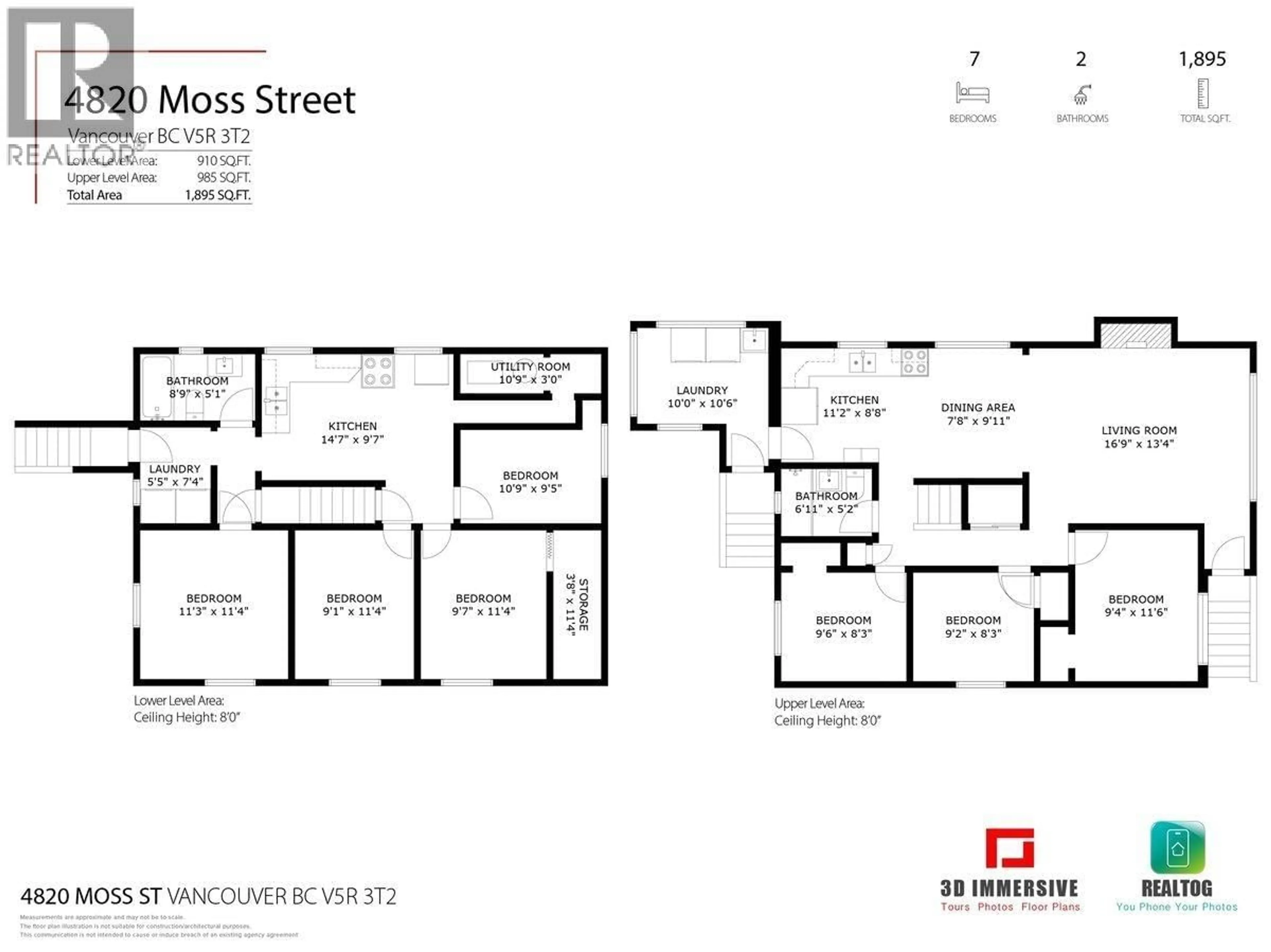 Floor plan for 4820 MOSS STREET, Vancouver British Columbia V5R3T2