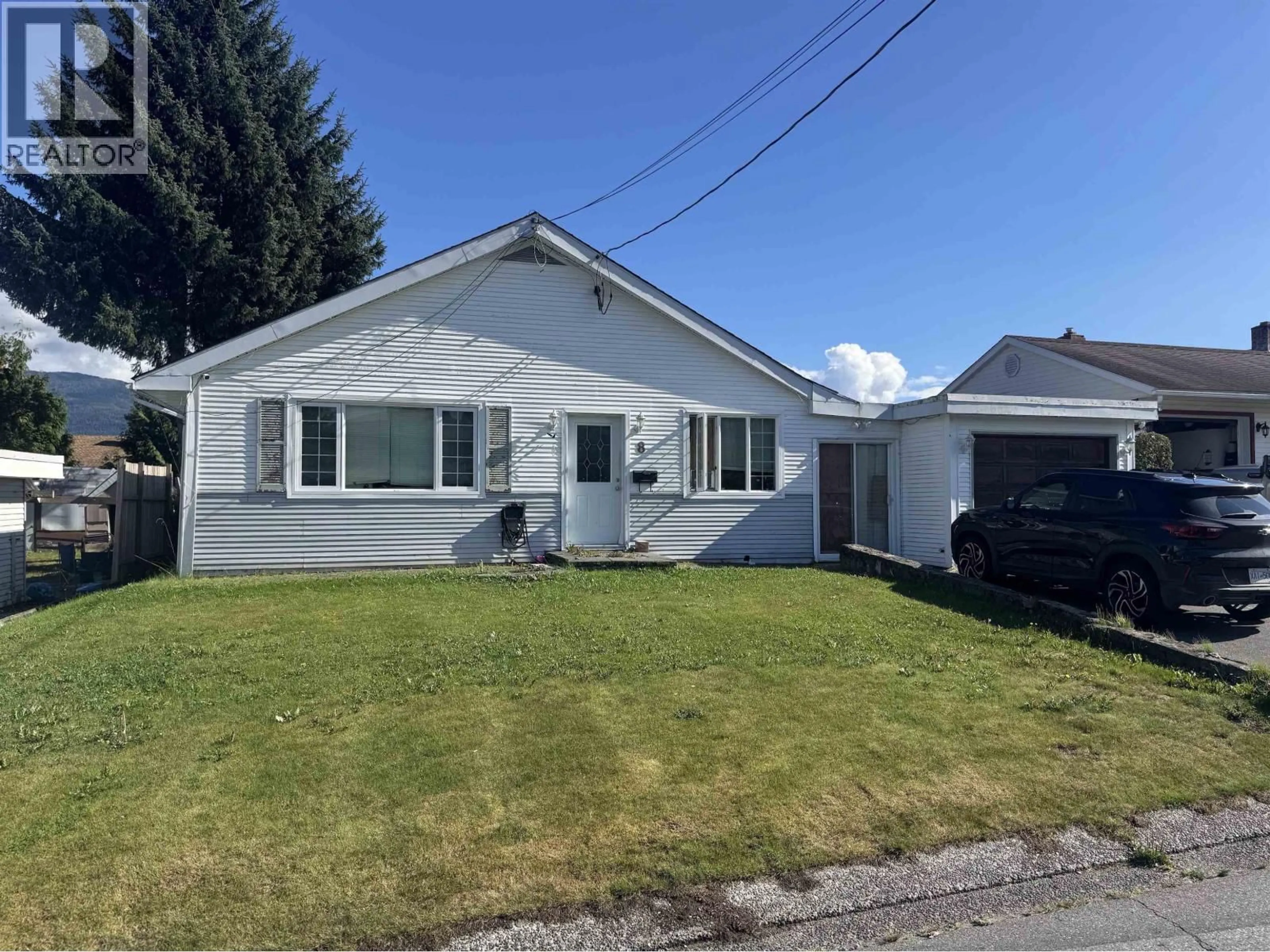 Home with vinyl exterior material, street for 8 STEIN STREET, Kitimat British Columbia V8C1J1