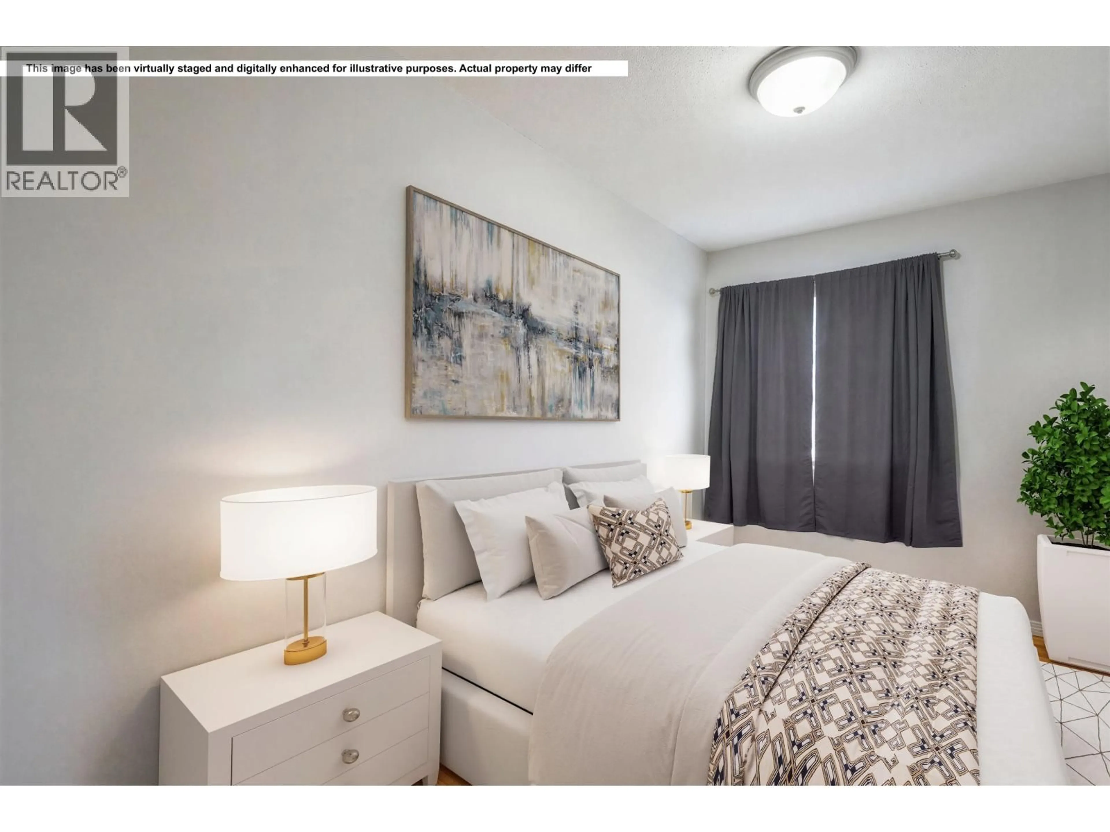 Bedroom with bed, wood/laminate floor for 8 STEIN STREET, Kitimat British Columbia V8C1J1
