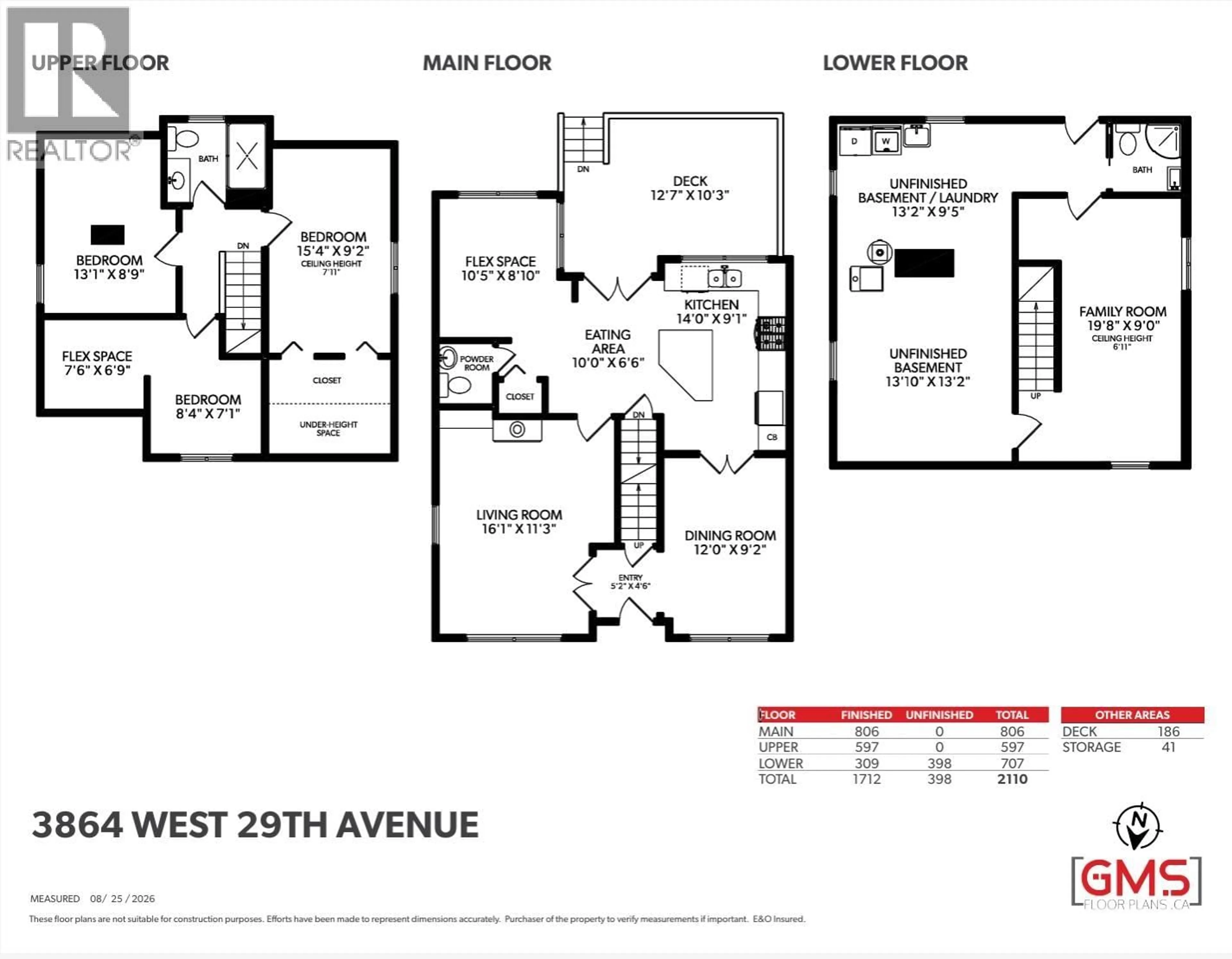 Floor plan for 3864 29TH AVENUE, Vancouver British Columbia V6S1T8