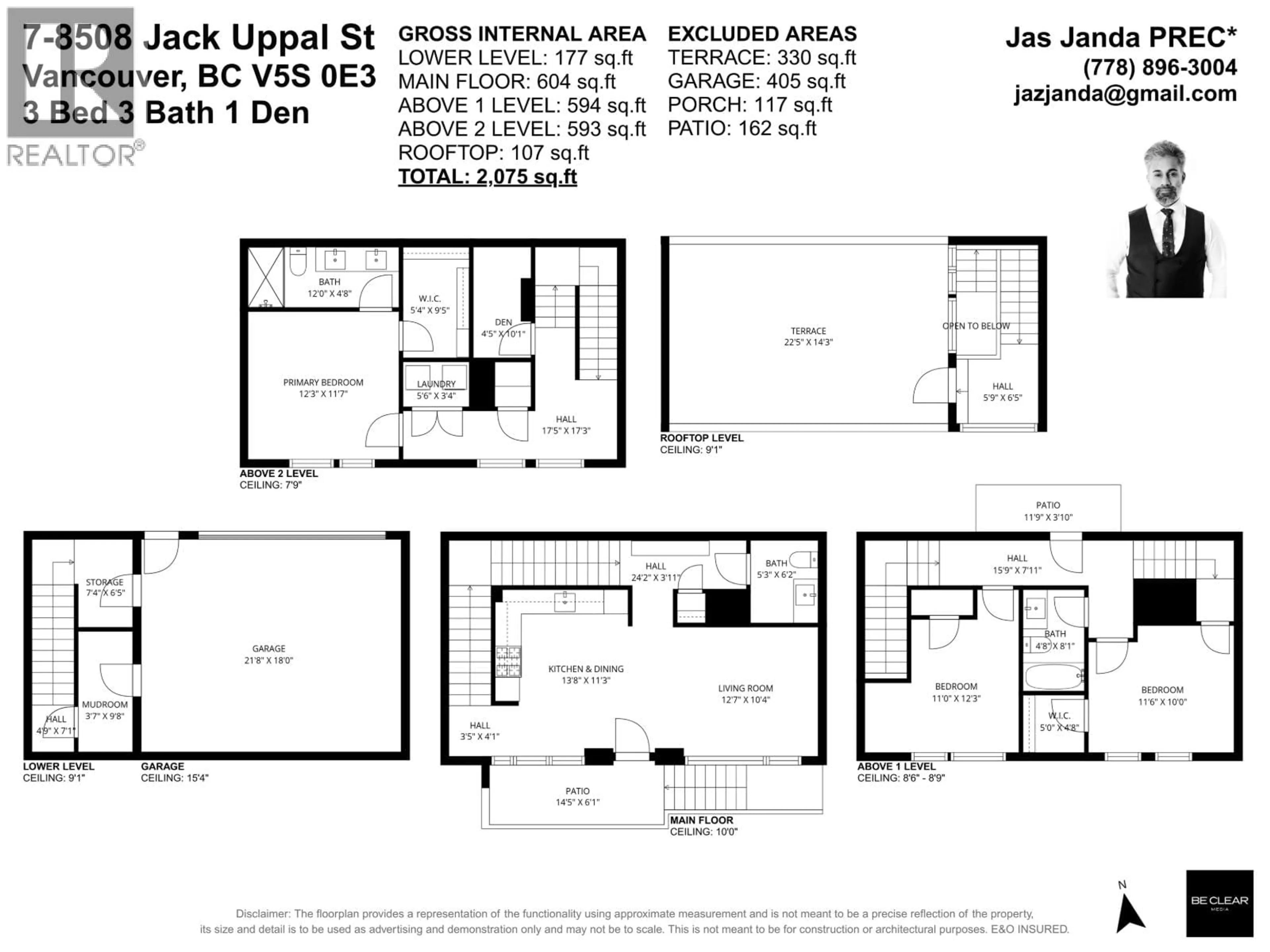 Floor plan for 7 - 8508 JACK UPPAL STREET, Vancouver British Columbia V5S0E3