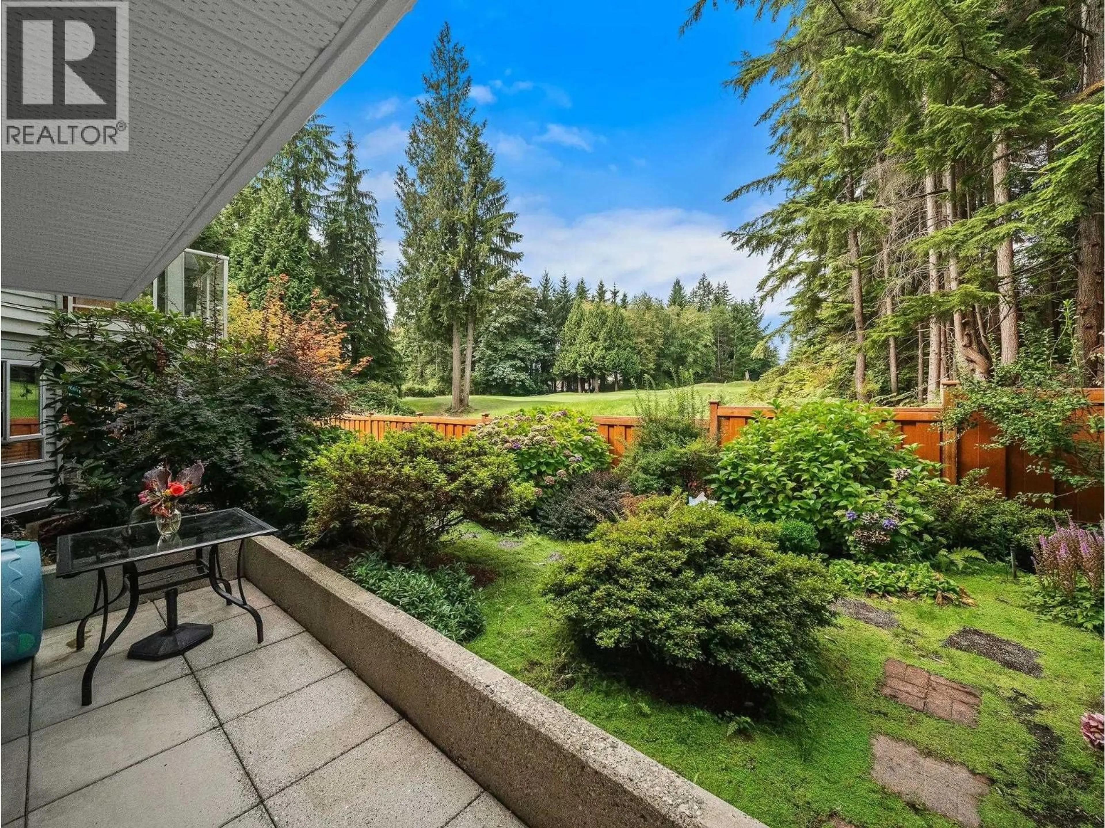 Patio, forest/trees view for 104 - 1281 PARKGATE AVENUE, North Vancouver British Columbia V7H3A3