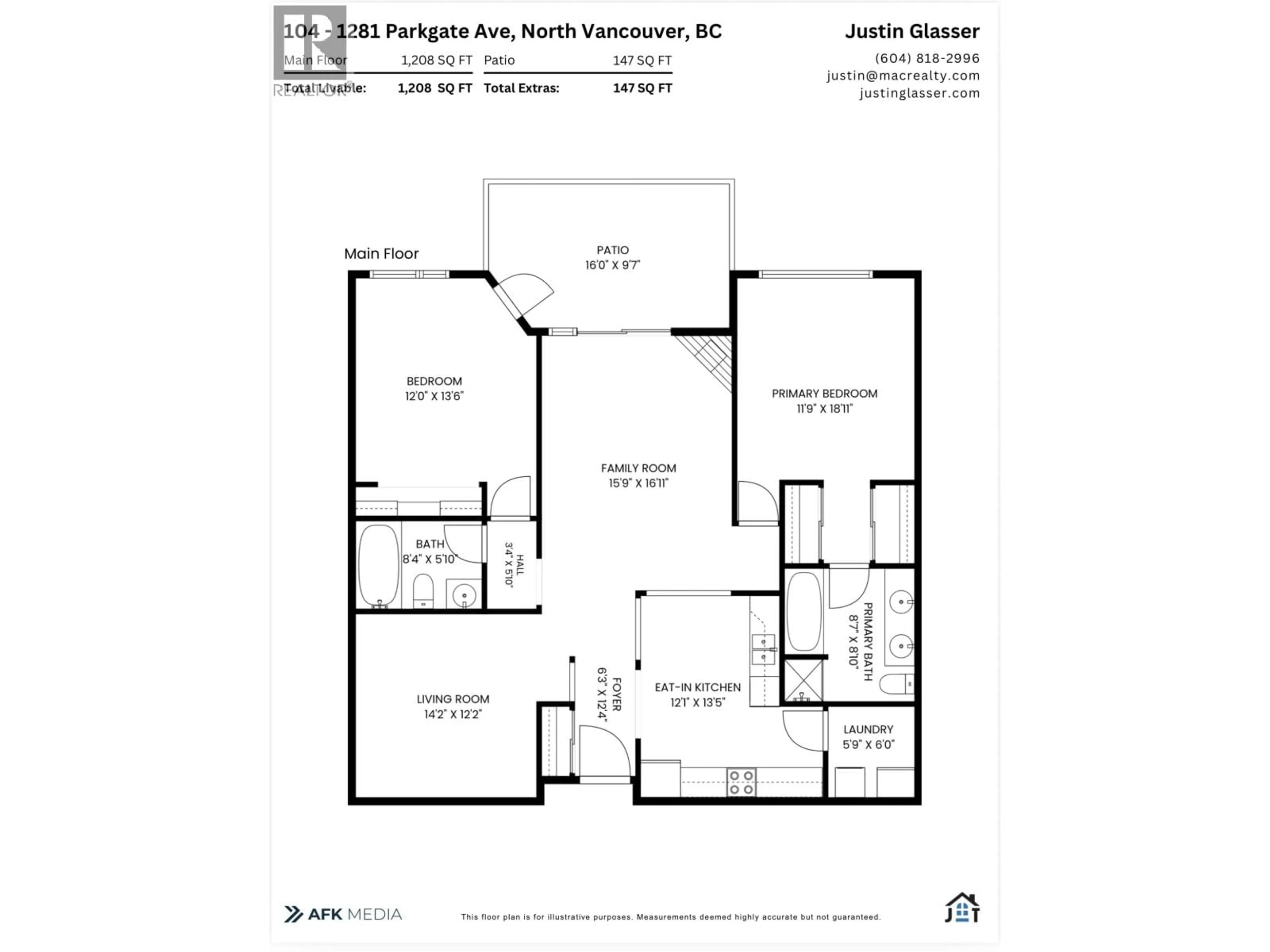 Floor plan for 104 - 1281 PARKGATE AVENUE, North Vancouver British Columbia V7H3A3