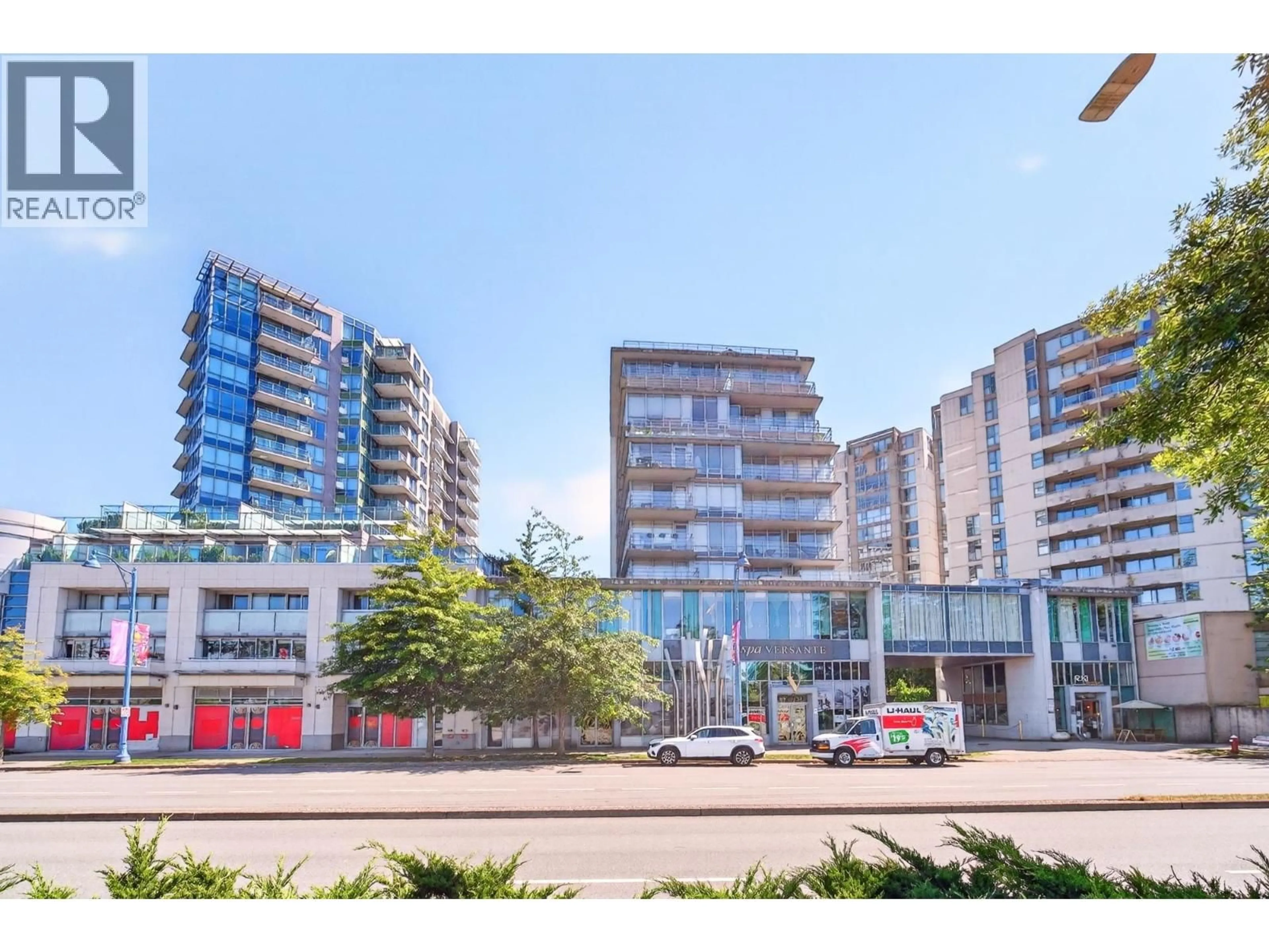 A pic from outside/outdoor area/front of a property/back of a property/a pic from drone, street for 606 - 8280 LANSDOWNE ROAD, Richmond British Columbia V6X0B2
