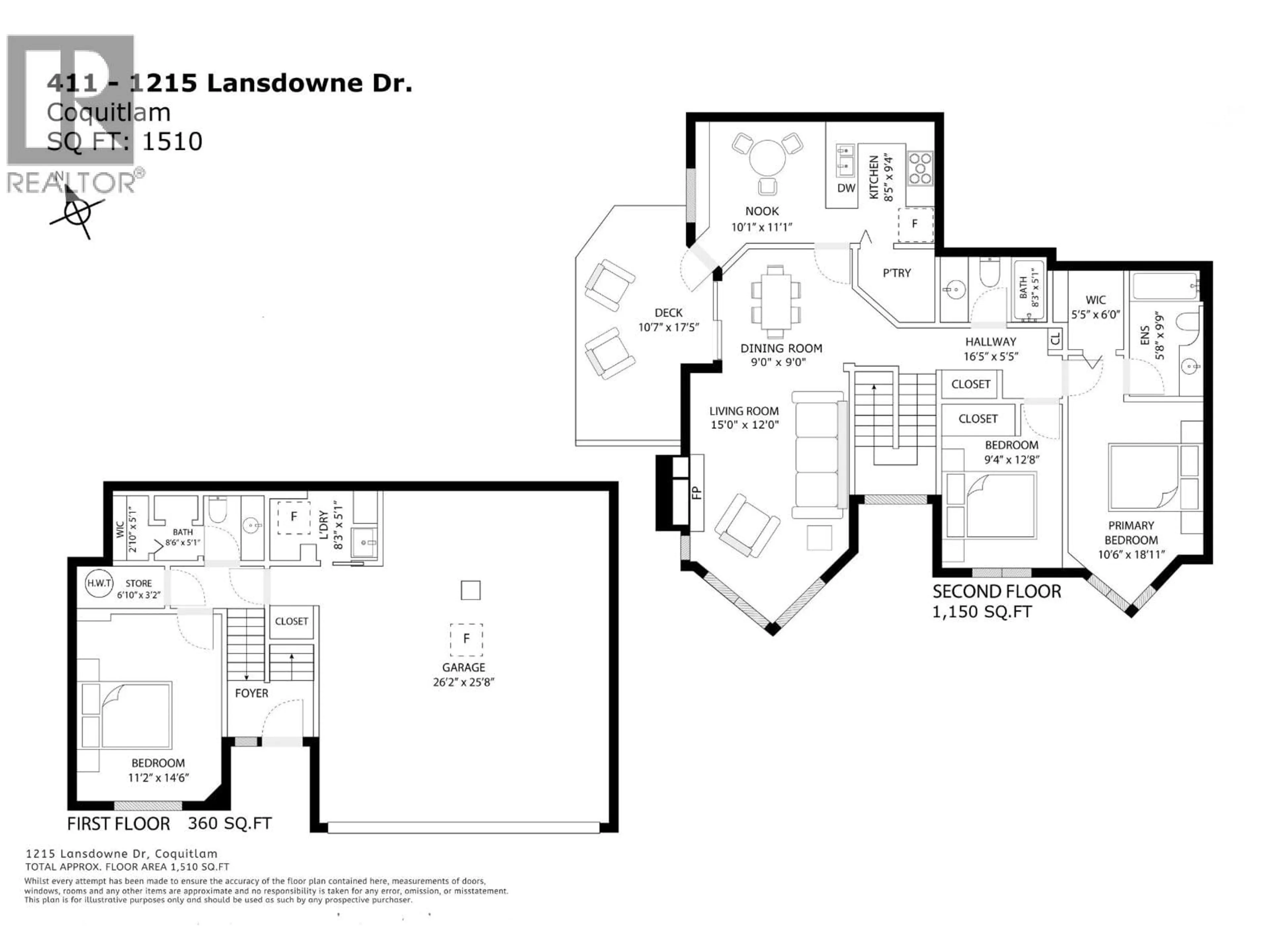 Floor plan for 411 - 1215 LANSDOWNE DRIVE, Coquitlam British Columbia V3E2P2