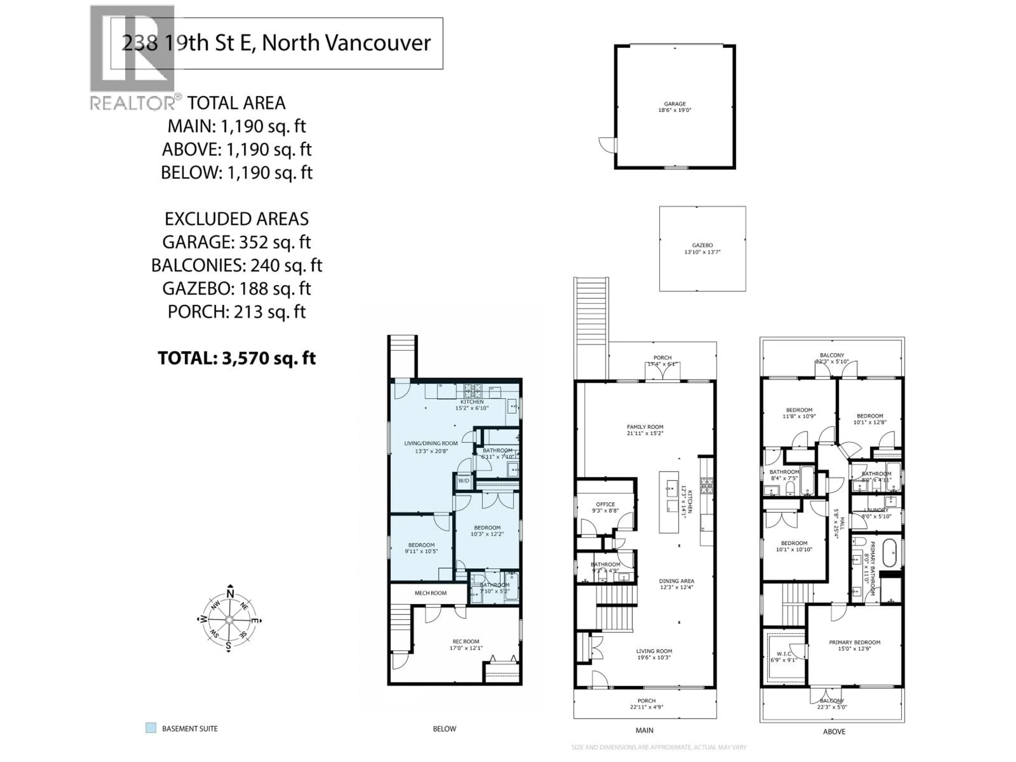 Floor plan for 238 19TH STREET, North Vancouver British Columbia V7L2Z2