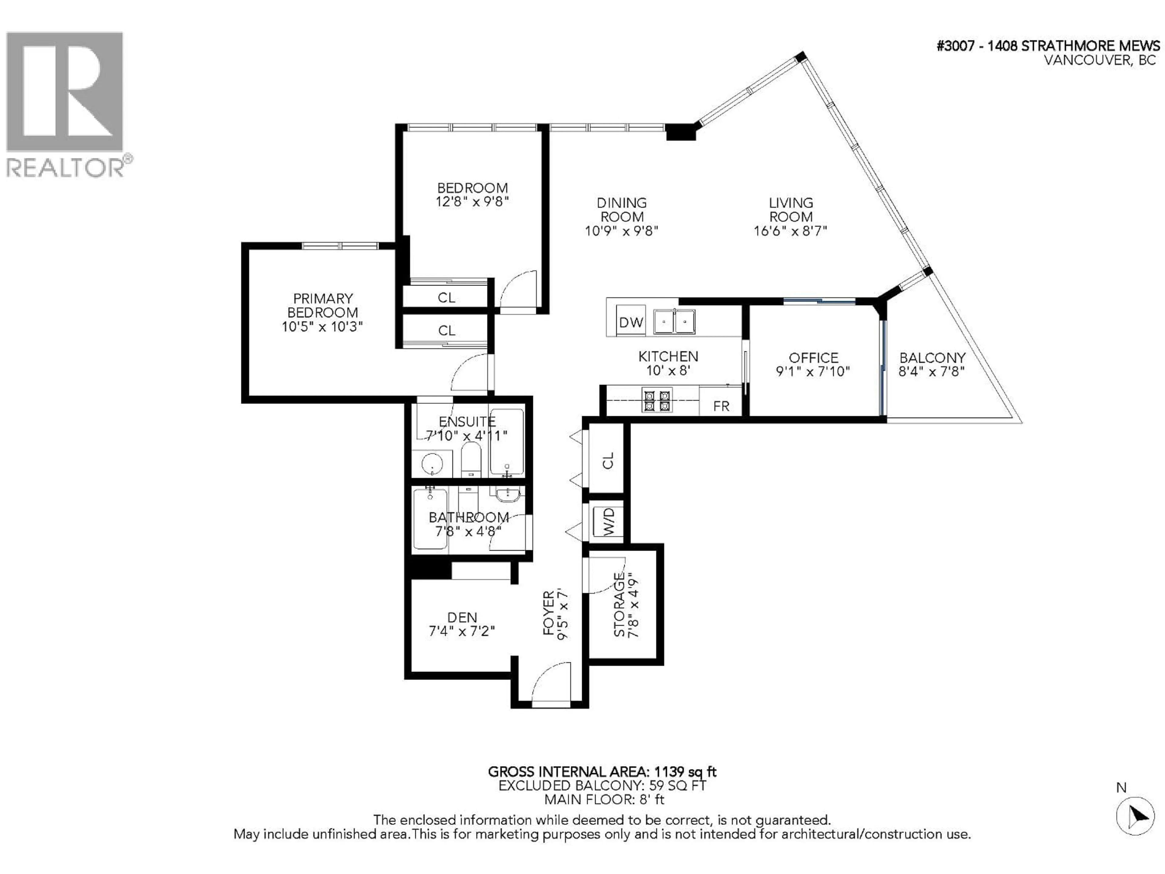 Floor plan for 3007 - 1408 STRATHMORE MEWS, Vancouver British Columbia V6Z3A9