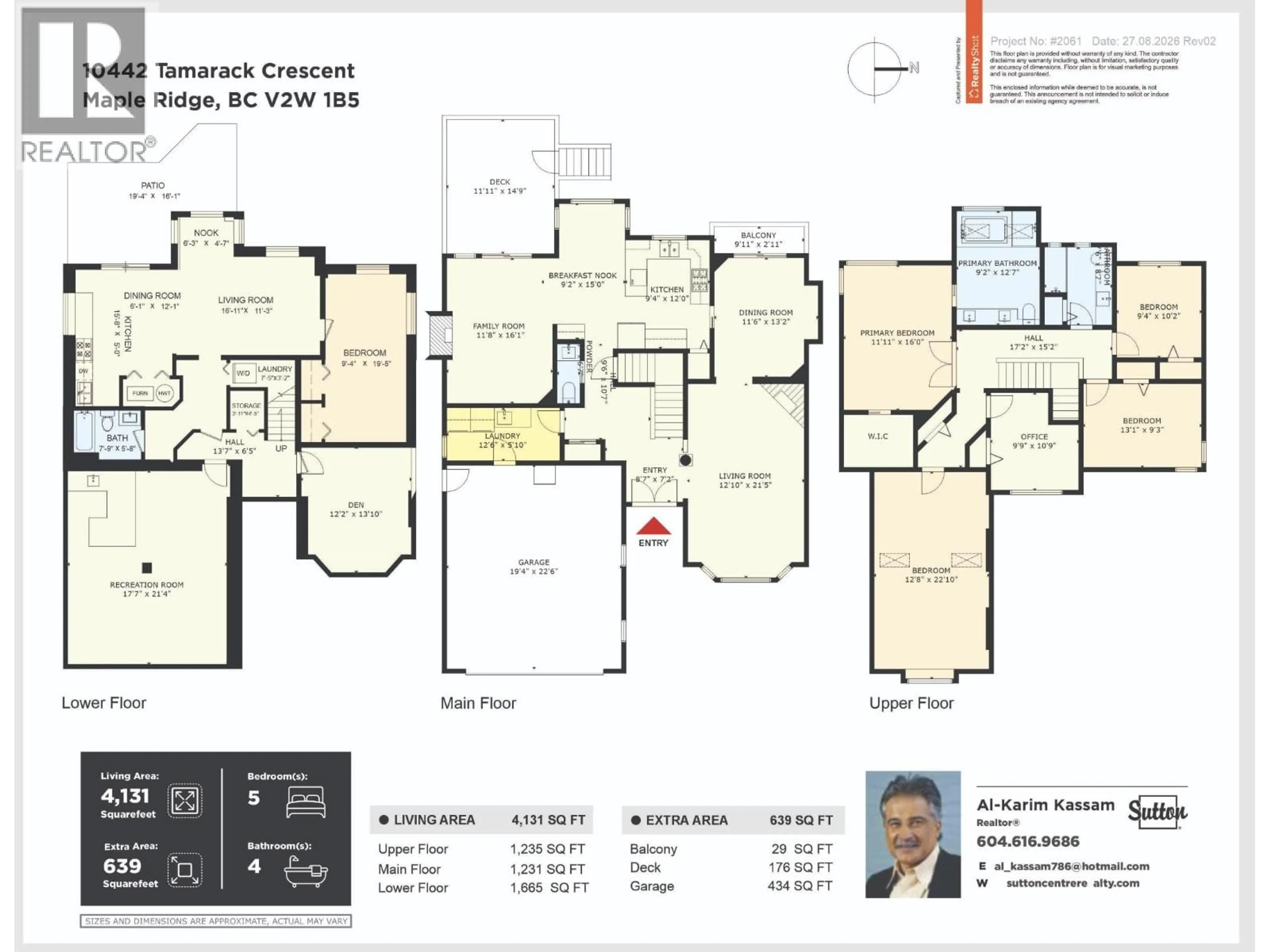 Floor plan for 10442 TAMARACK CRESCENT, Maple Ridge British Columbia V2W1B5
