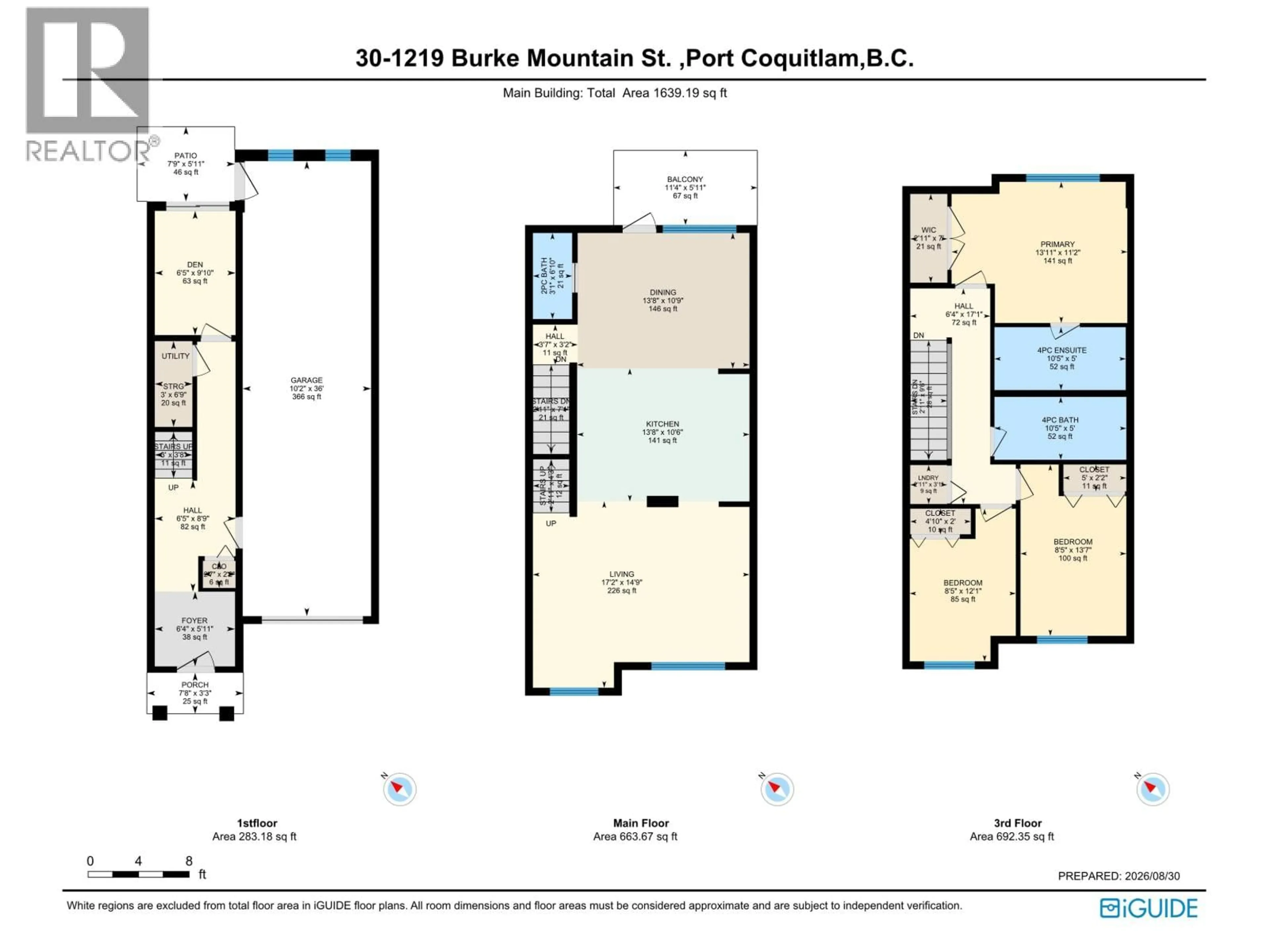 Floor plan for 30 - 1219 BURKE MOUNTAIN STREET, Coquitlam British Columbia V3B3H6