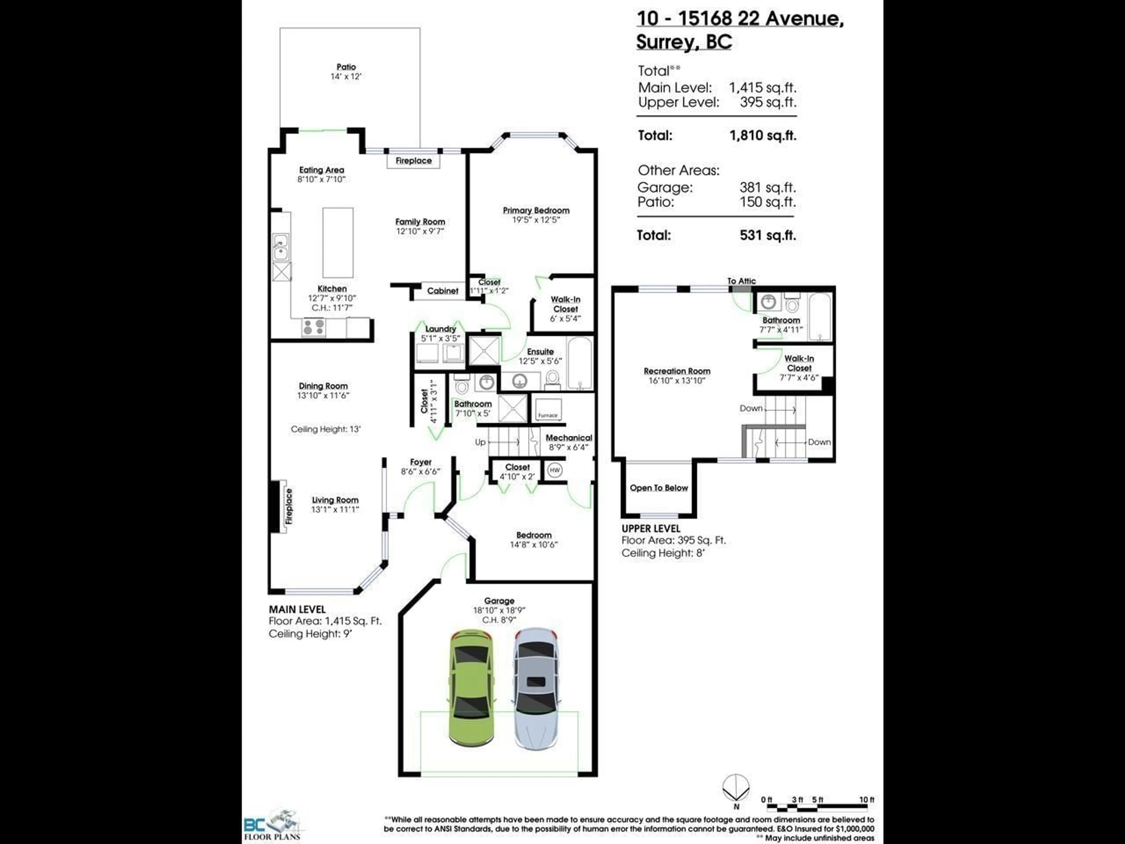 Floor plan for 10 - 15168 22ND AVENUE, Surrey British Columbia V4A9T4