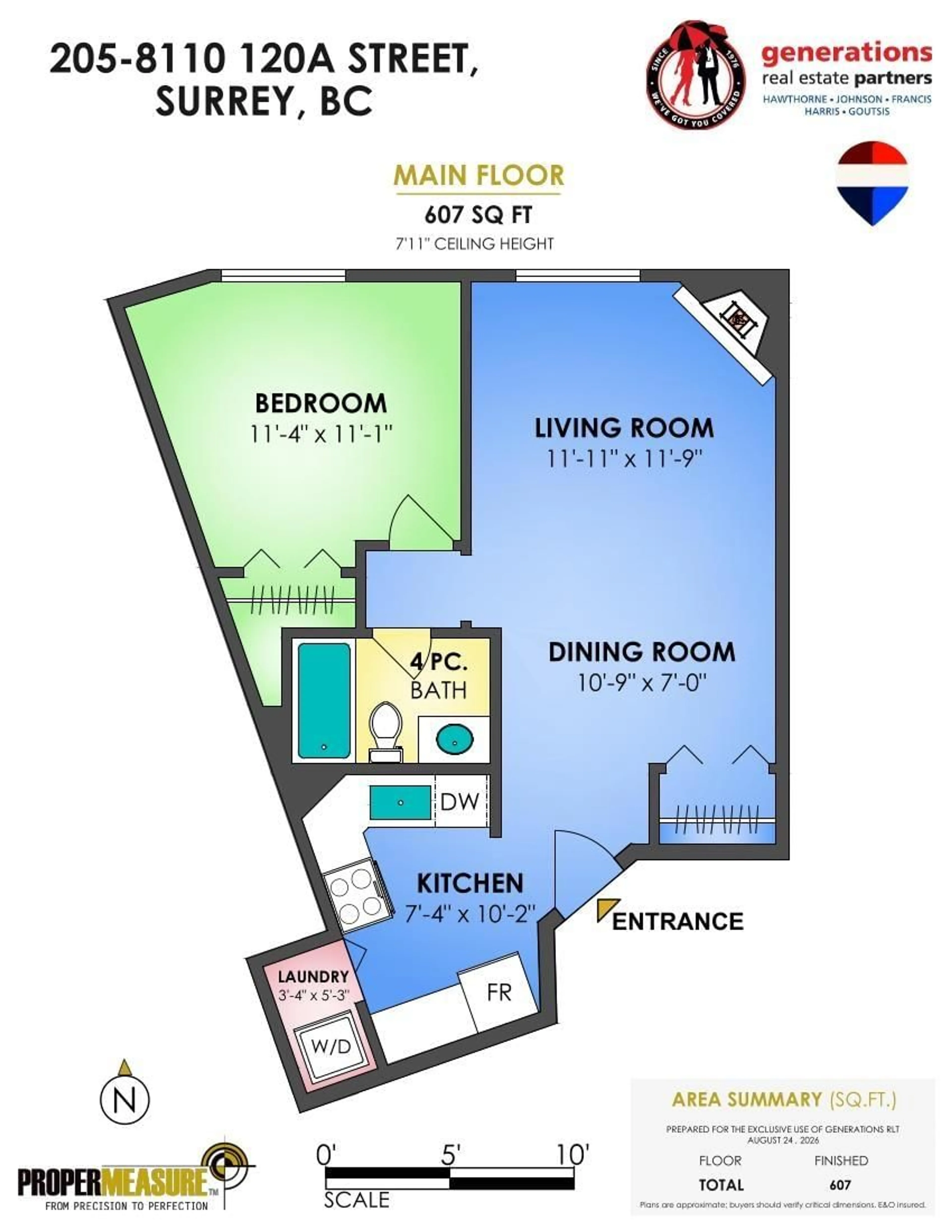 Floor plan for 205 - 8110 120A STREET, Surrey British Columbia V3W3P3