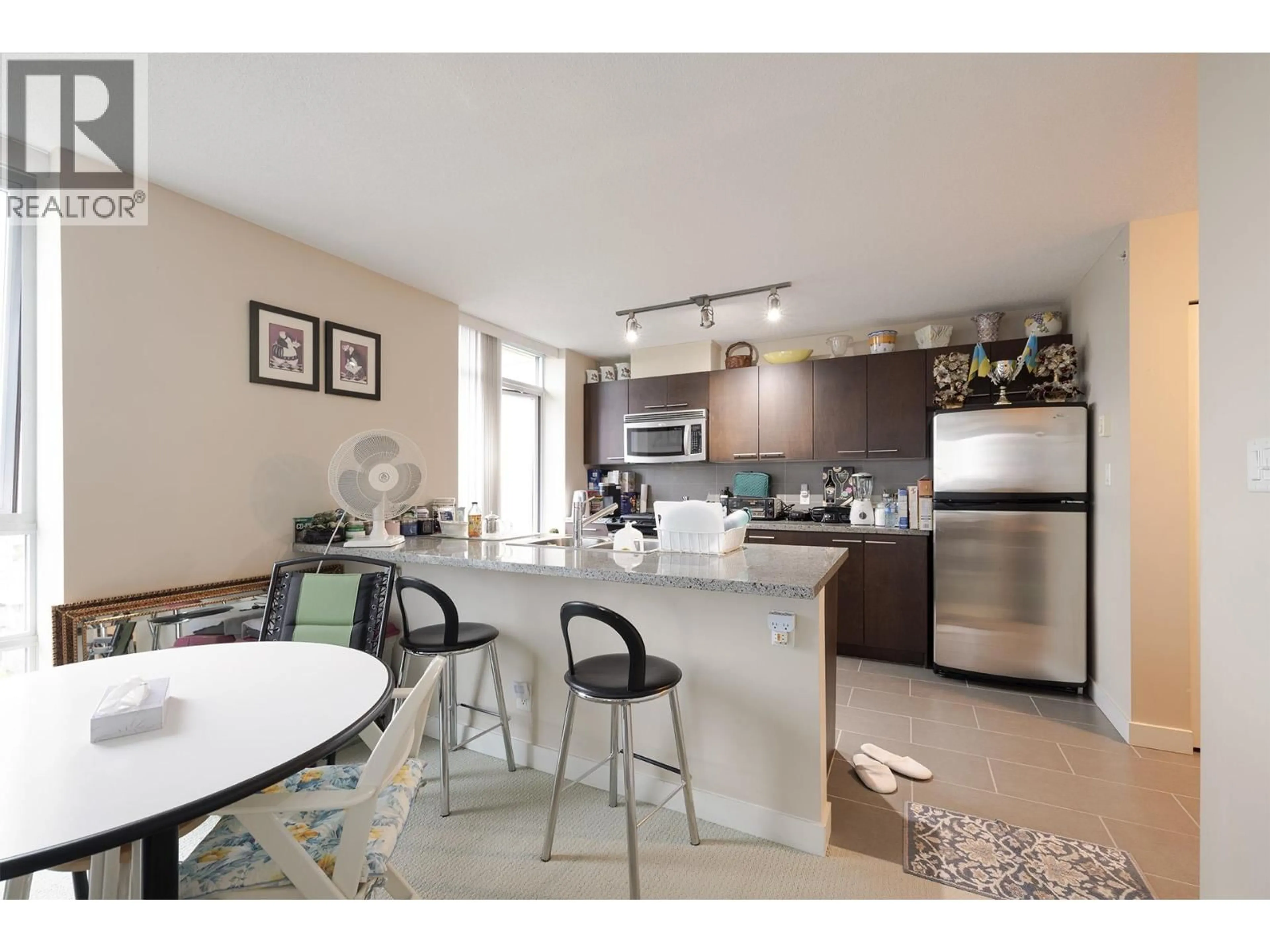 Open concept kitchen, ceramic/tile floor for 1012 - 9171 FERNDALE ROAD, Richmond British Columbia V6Y0A5