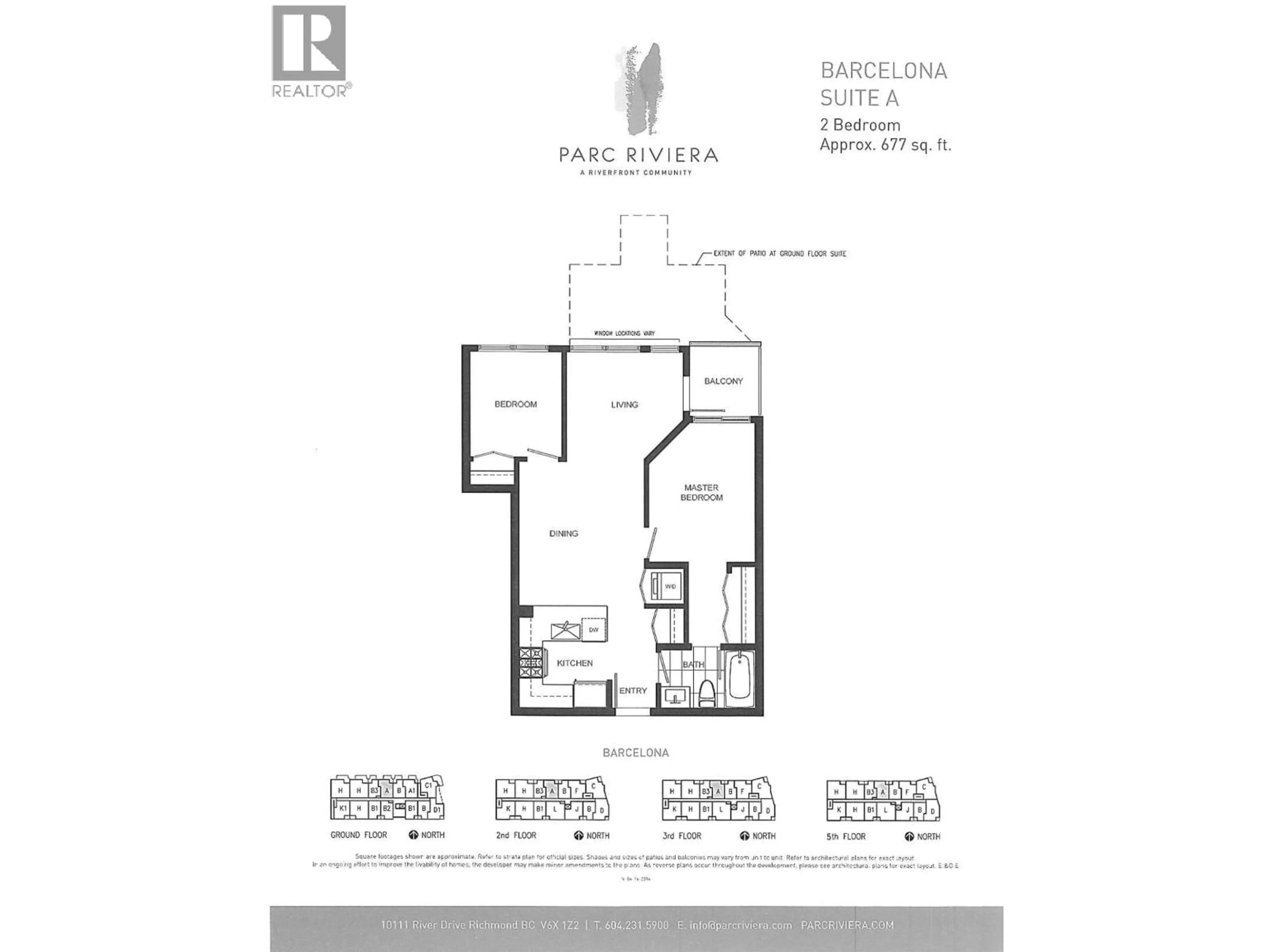 Floor plan for 509 - 10011 RIVER DRIVE, Richmond British Columbia V6X0N2