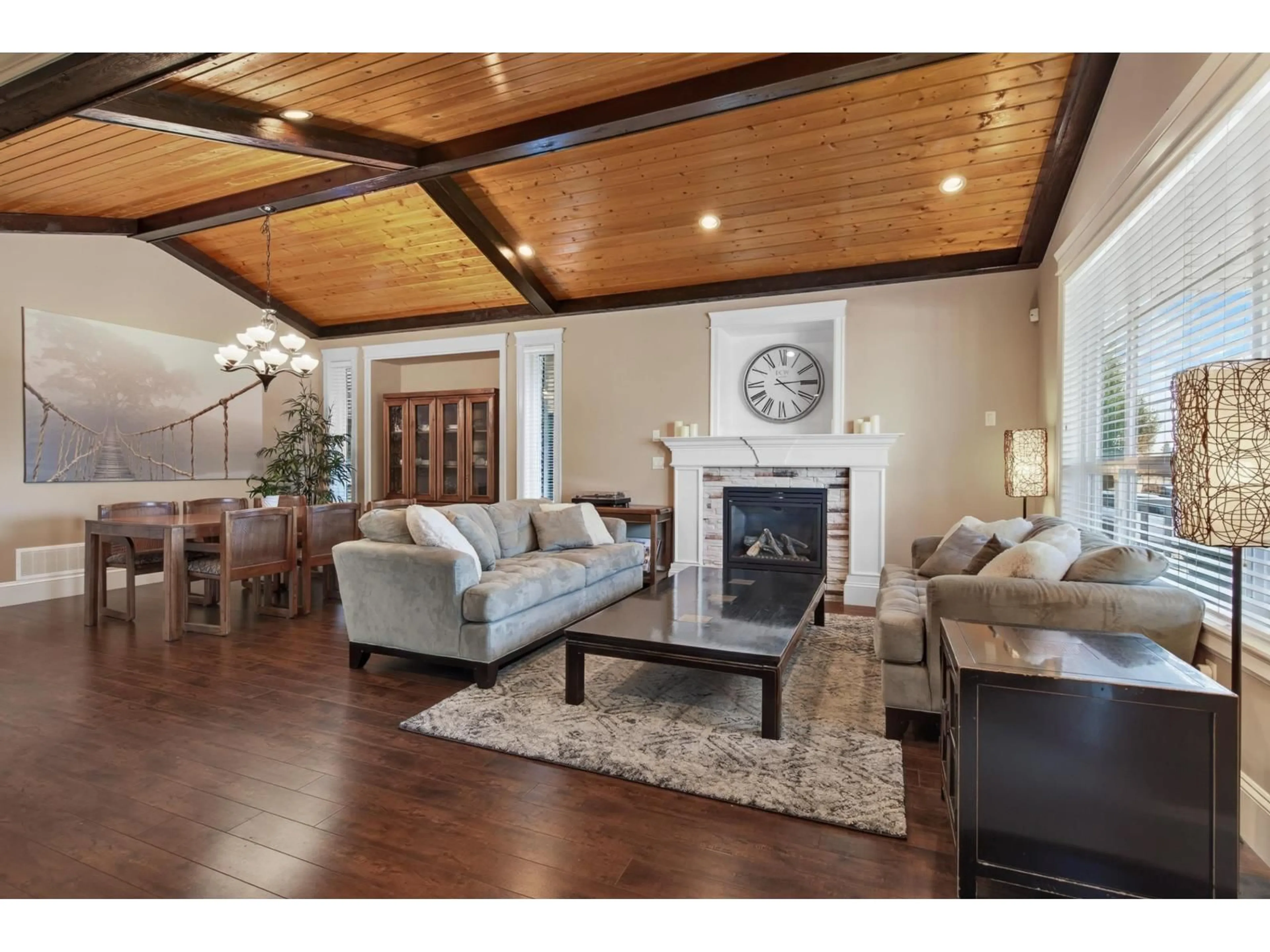Living room with furniture, wood/laminate floor for 27912 MACLURE ROAD, Abbotsford British Columbia V4X0A9