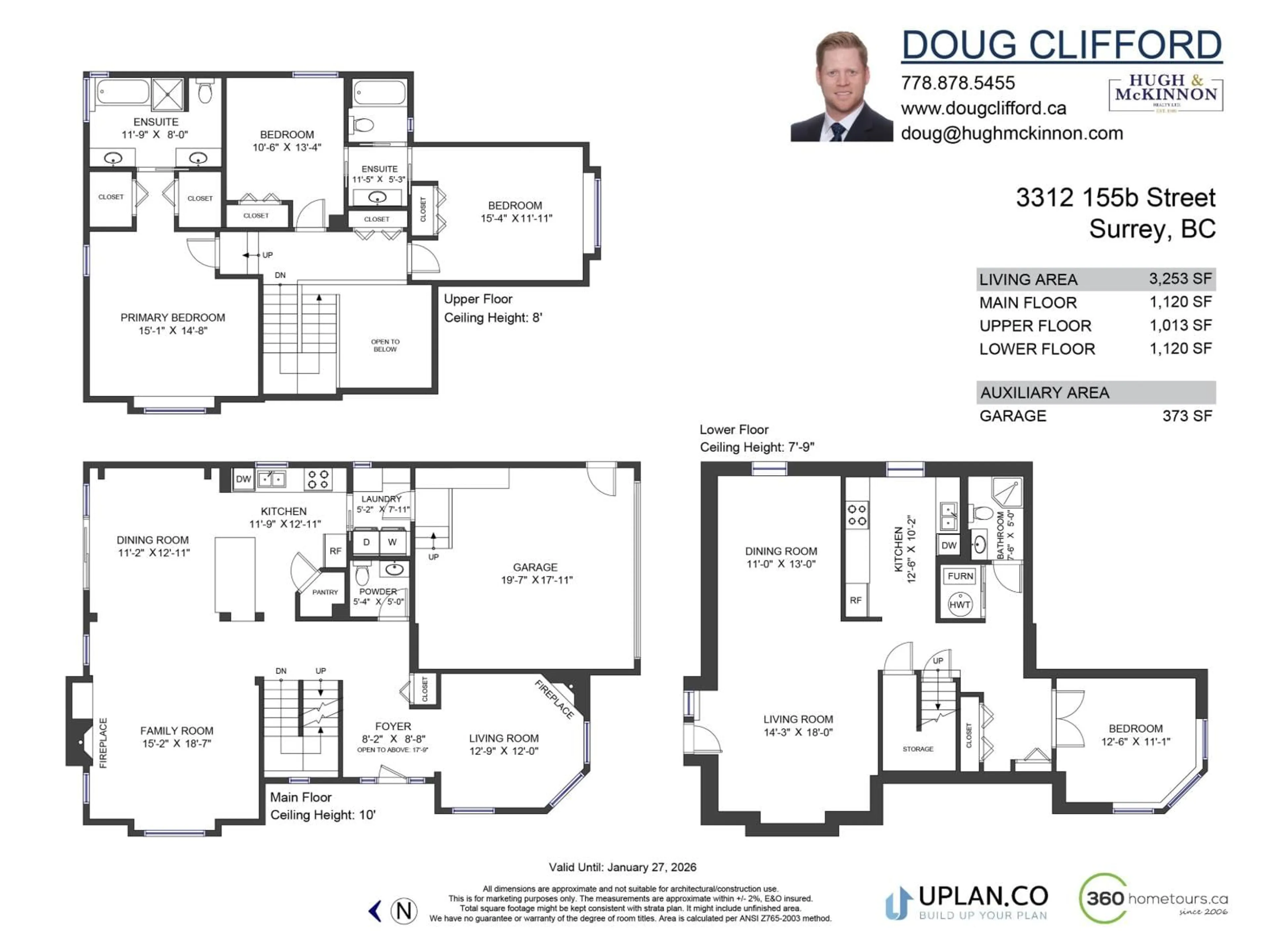 Floor plan for 3312 155B STREET, Surrey British Columbia V3Z0K5